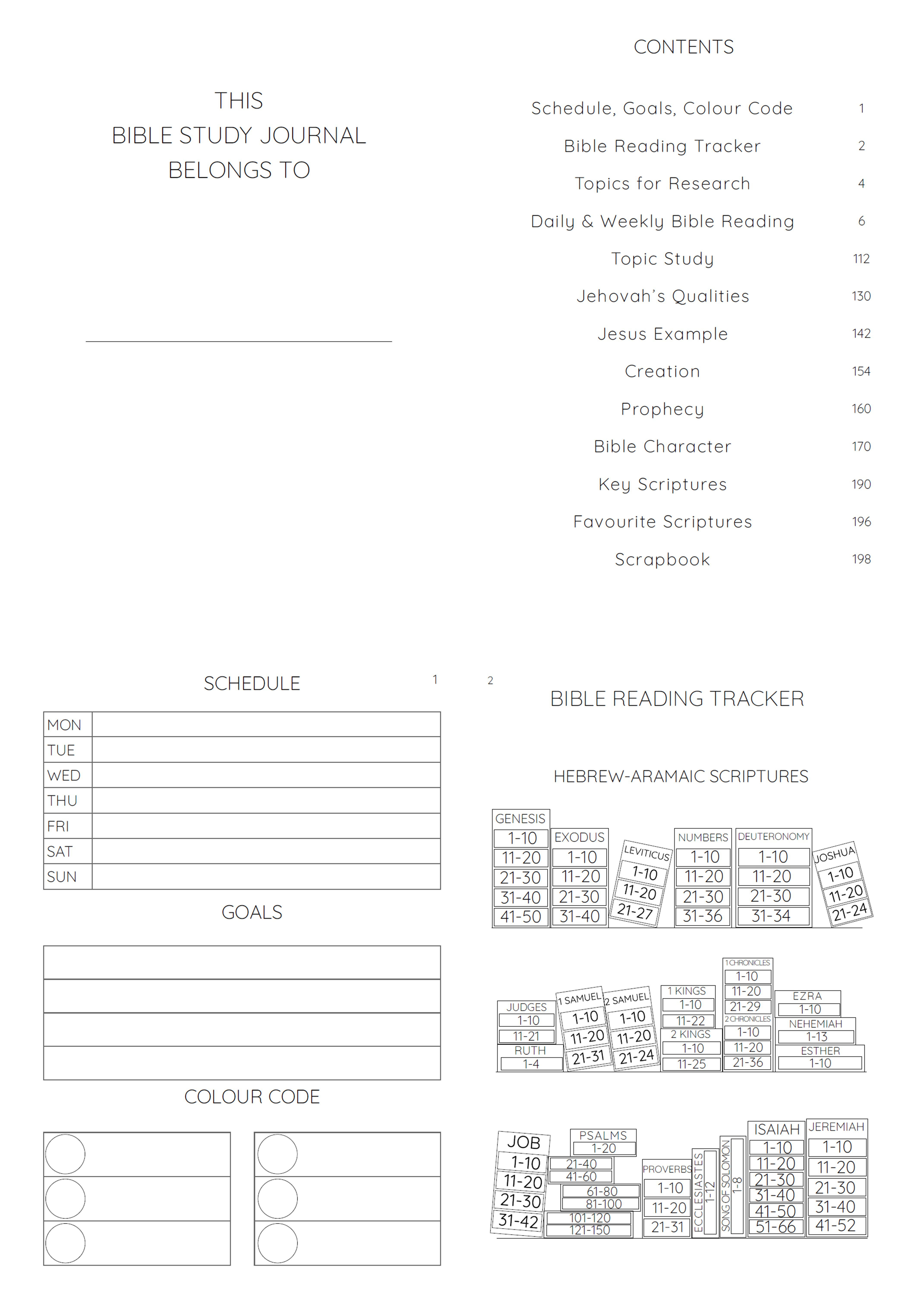 Personal Bible Study Journal Wiro Bound