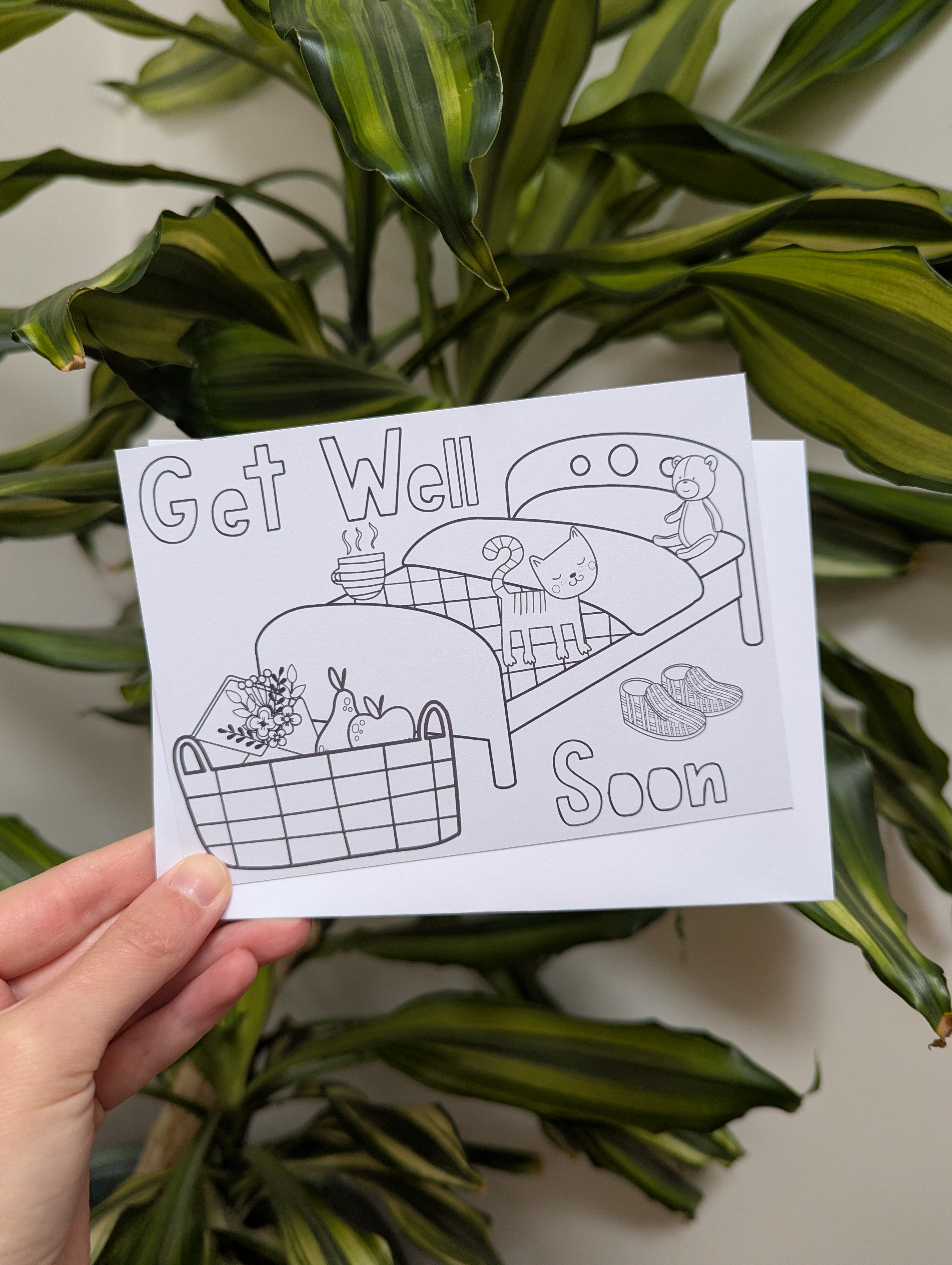 Set of 6 Colour In Postcards with Envelopes