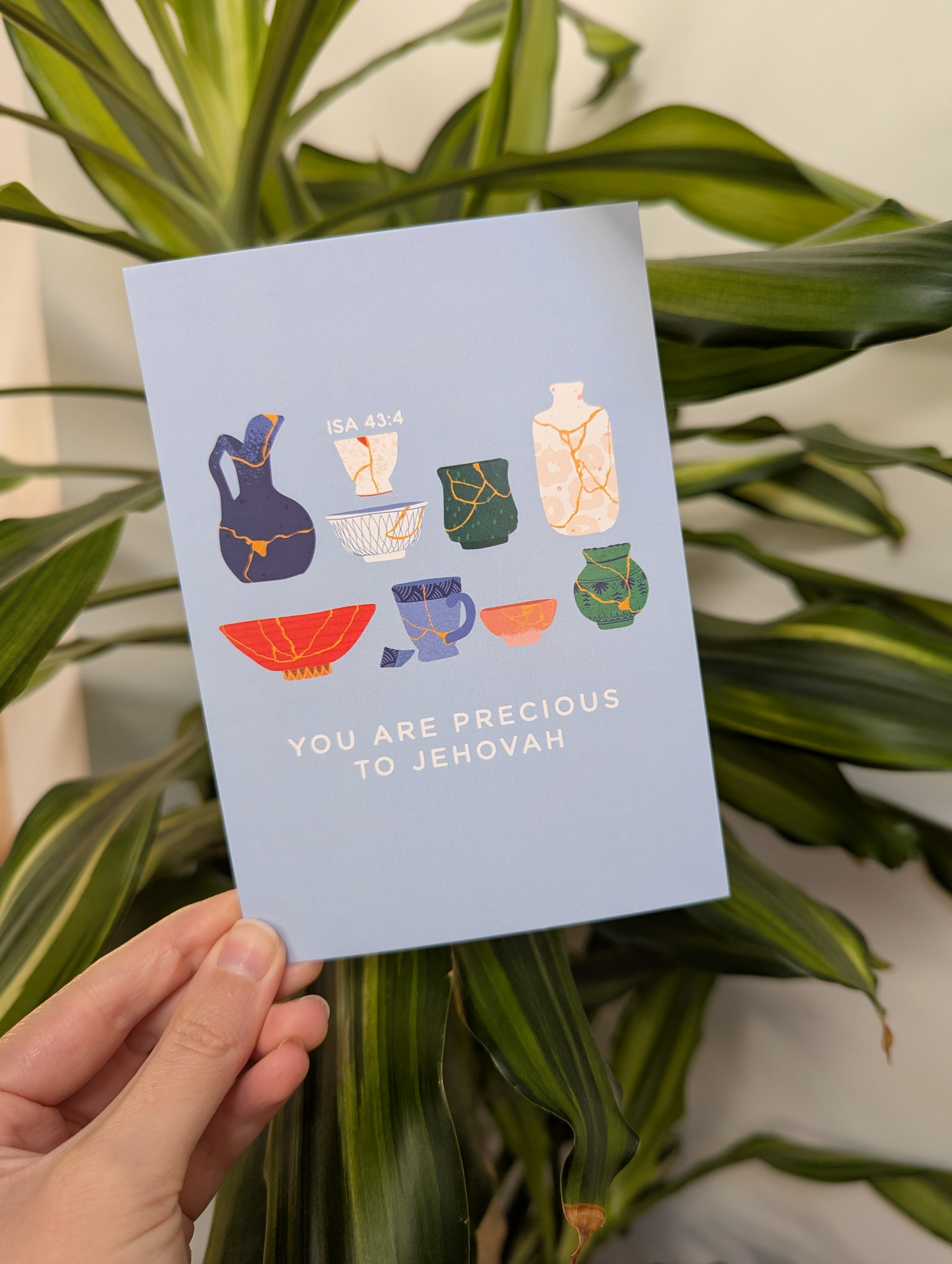 Precious to Jehovah Kintsugi Postcard
