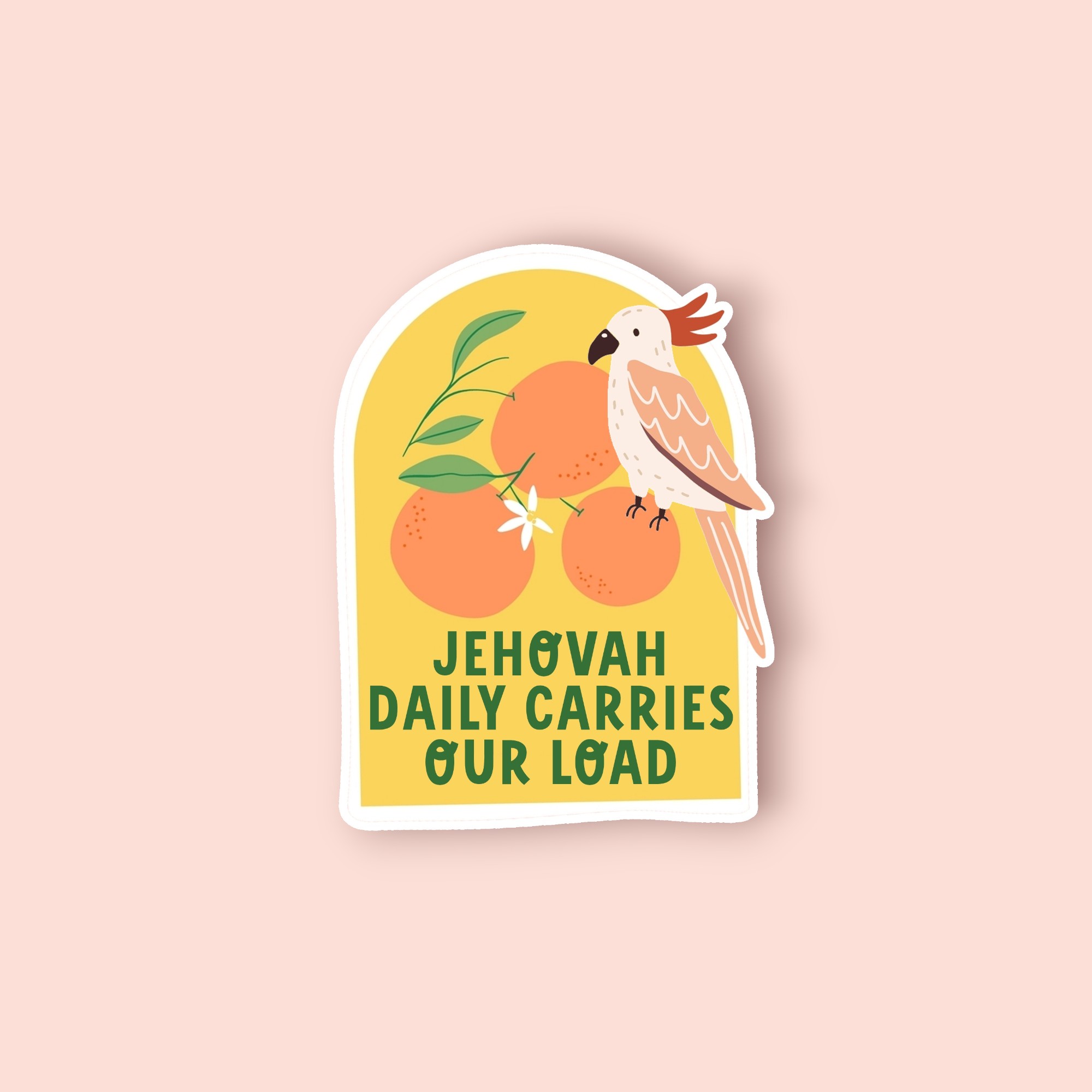 Jehovah Daily Carries Our Load Sticker