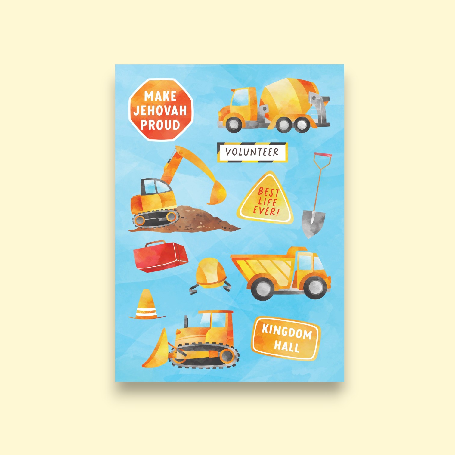 Construction Sticker Sheet