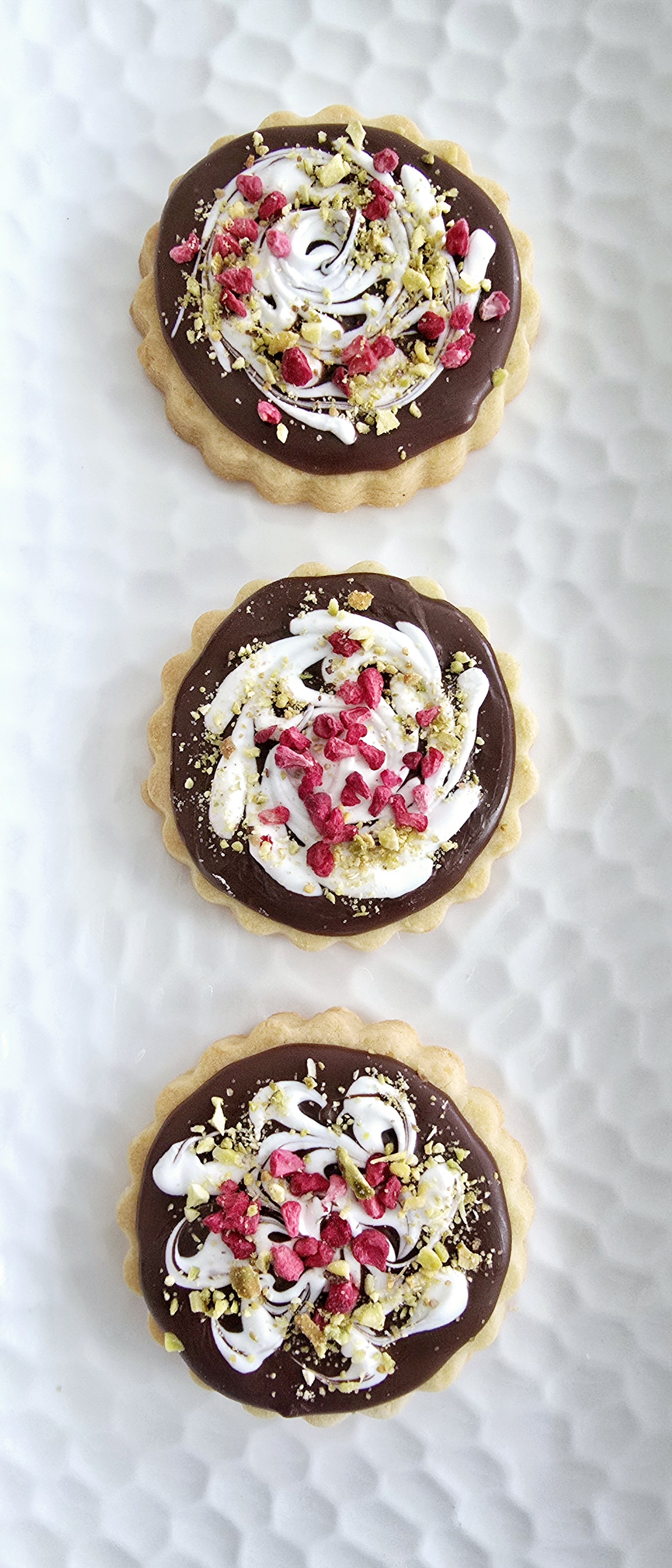 Sugar Cookies Covered With Chocolate or Candy Wafers