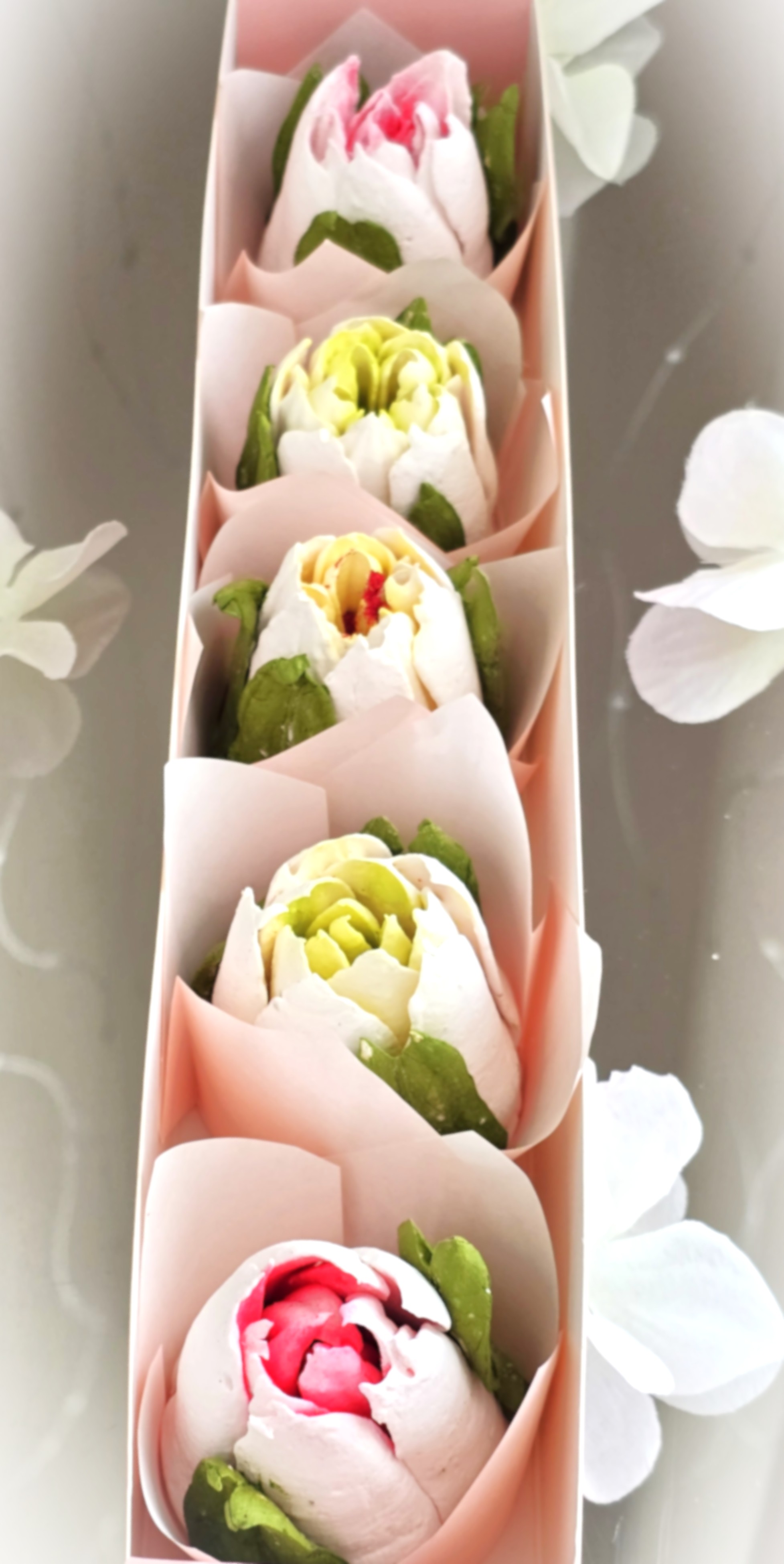 5 Flowers in a Long Box