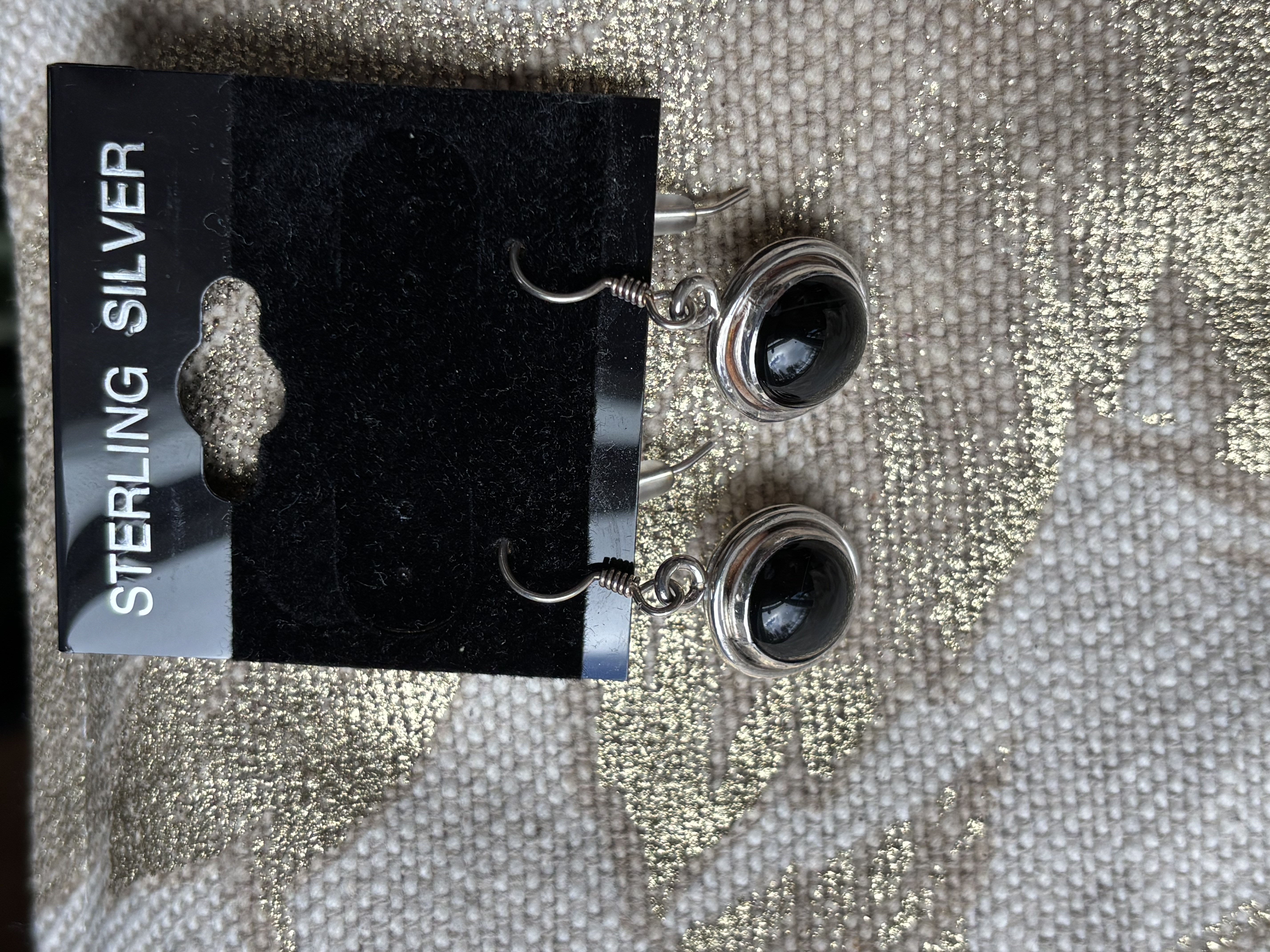 Handmade Sterling Silver Earrings with Black Onyx