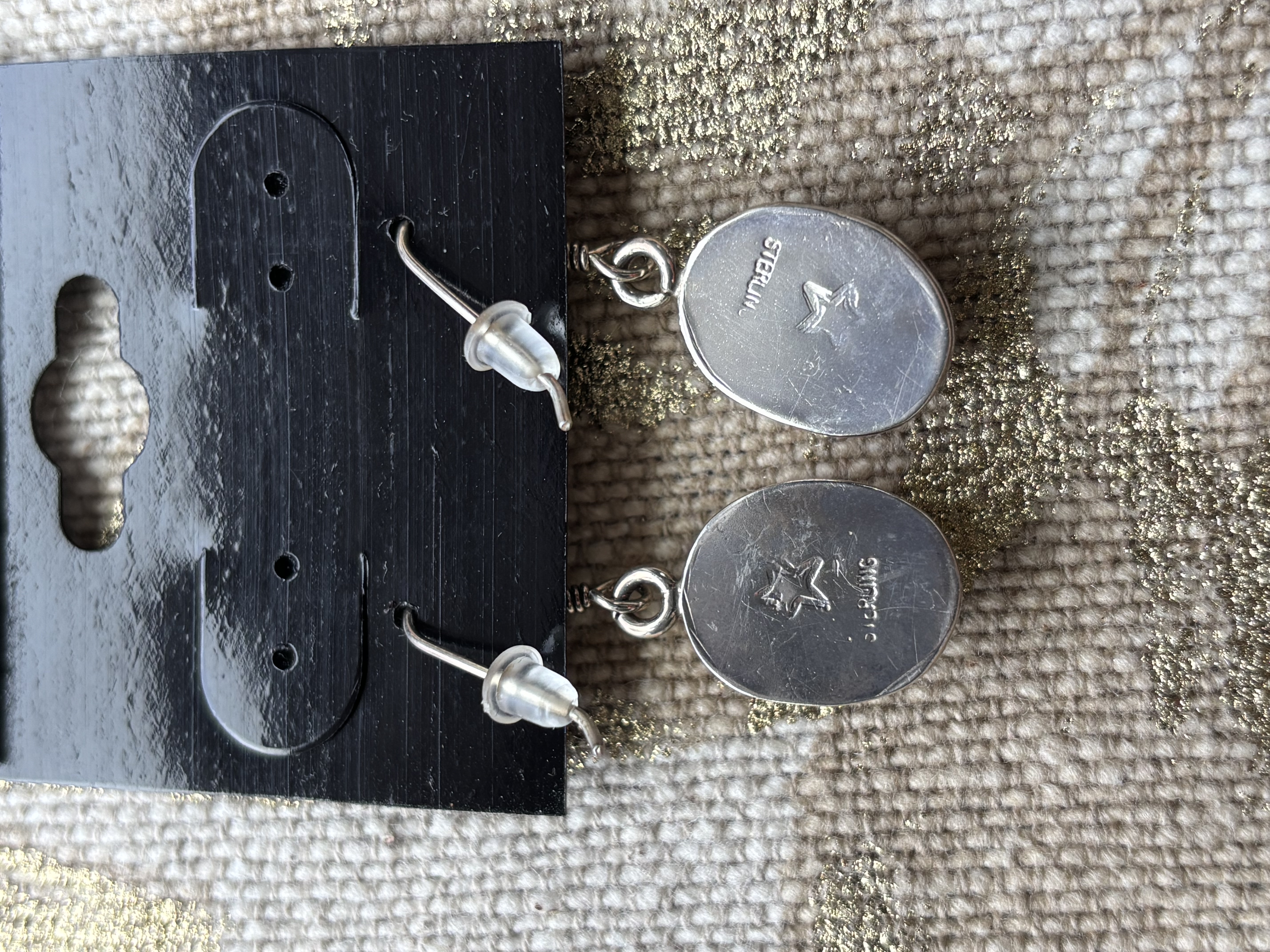 Handmade Sterling Silver Earrings with Unakite Gemstones