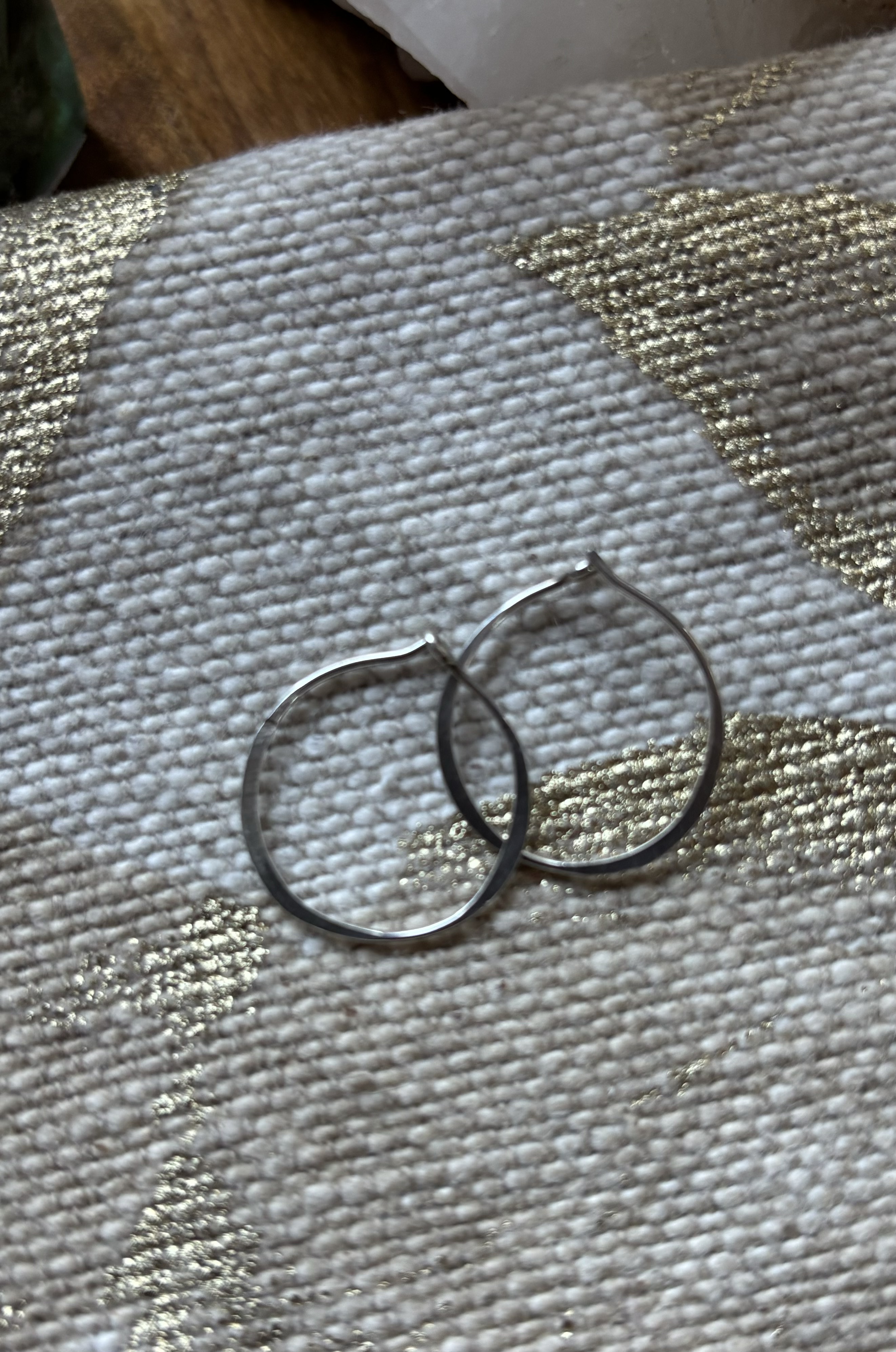 Small Handmade 925 Sterling Silver Hoop Earrings-20 Gauge