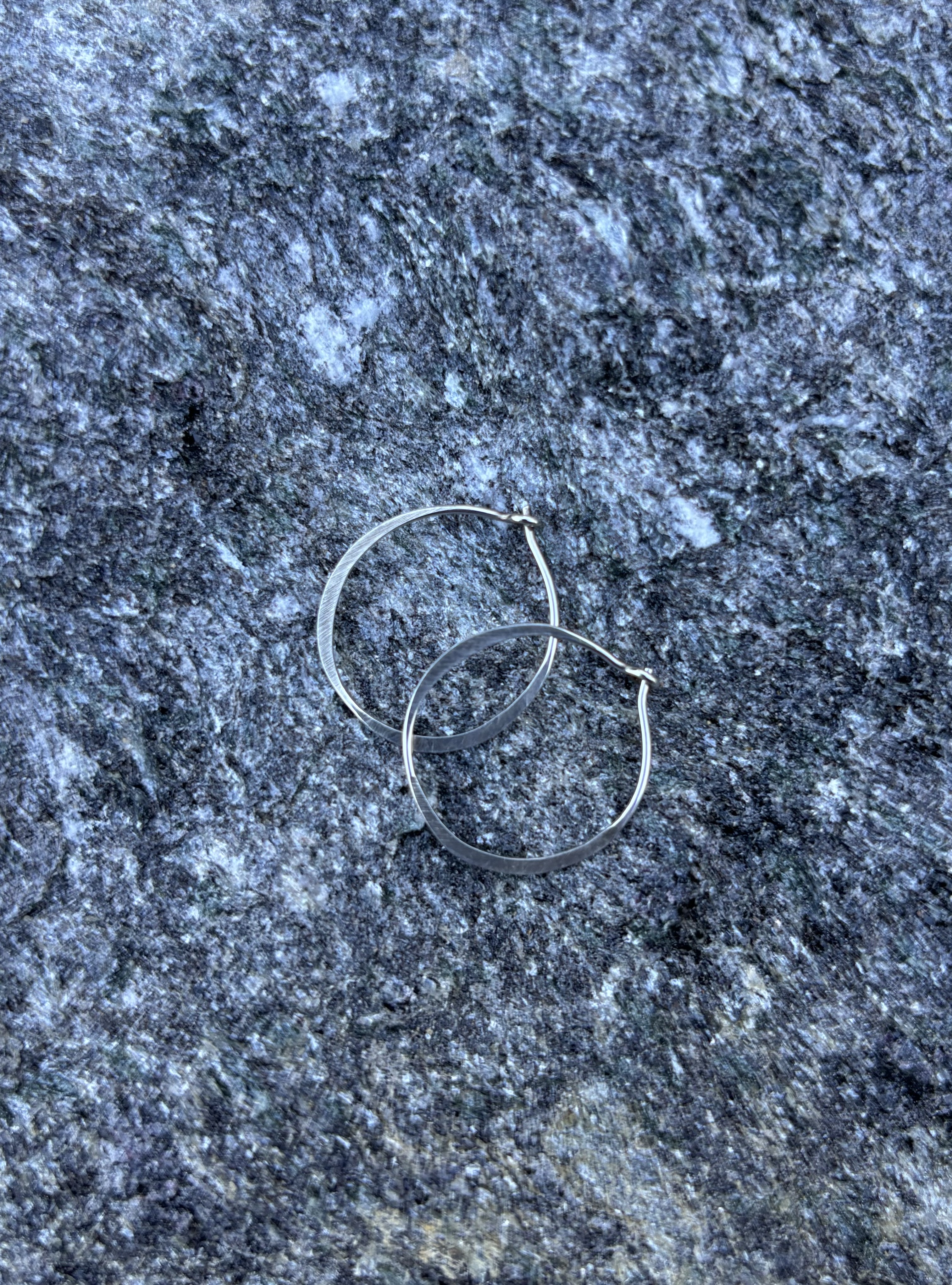 Small Handmade 925 Sterling Silver Hoop Earrings-20 Gauge