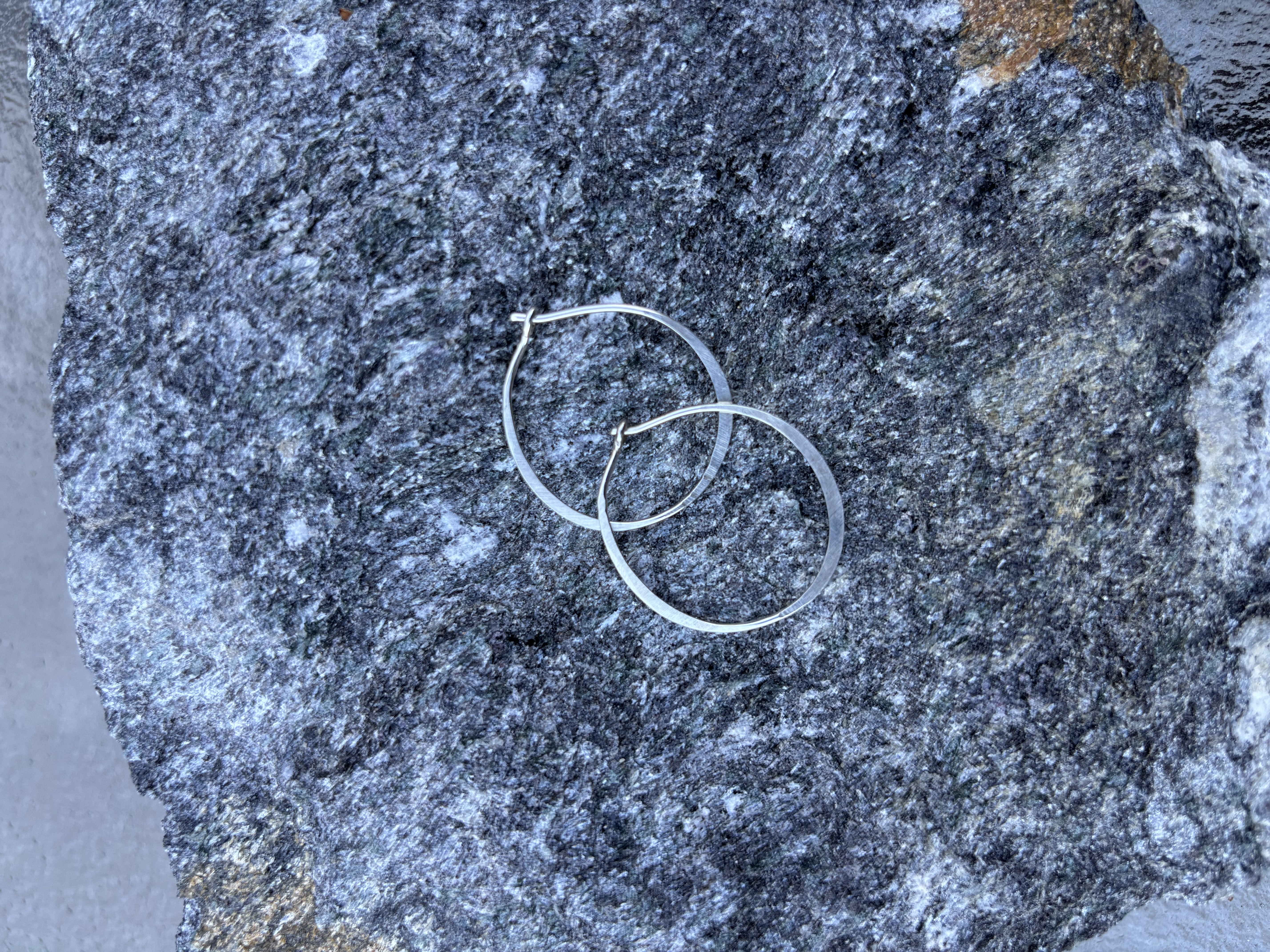 Small Handmade 925 Sterling Silver Hoop Earrings-20 Gauge