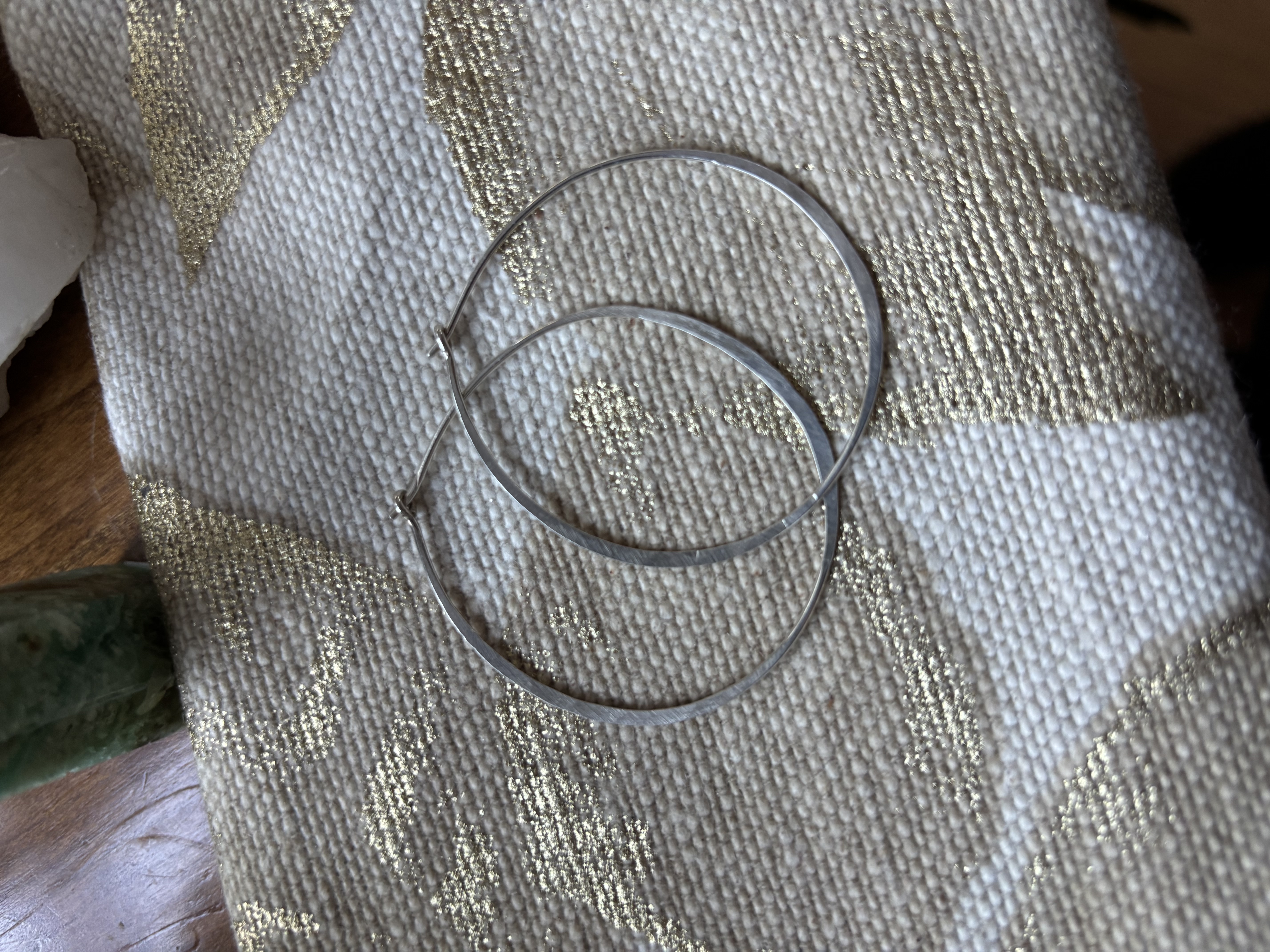 Large Handmade 925 Sterling Silver Hoop Earrings-18 Gauge