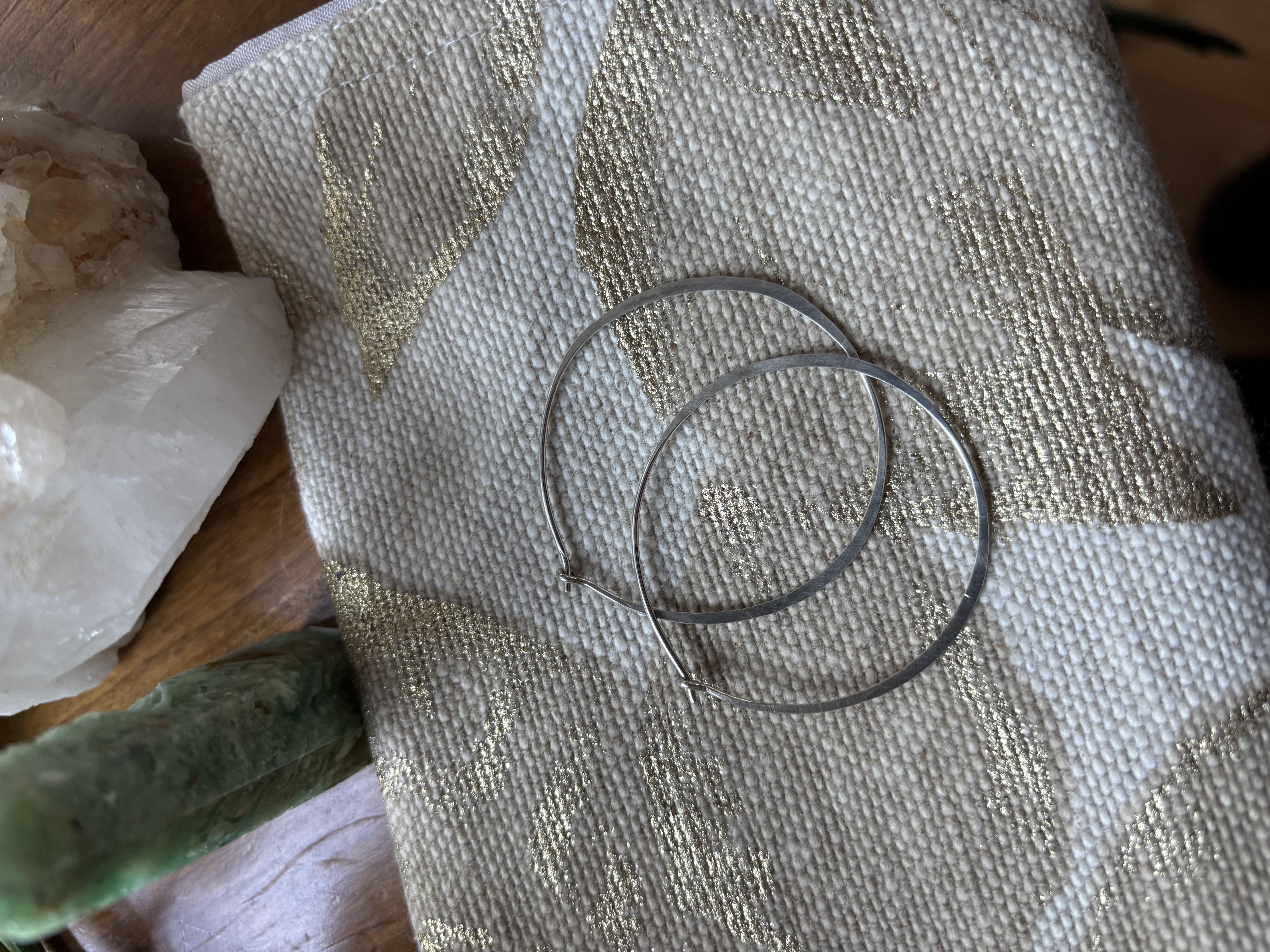 Large Handmade 925 Sterling Silver Hoop Earrings-18 Gauge