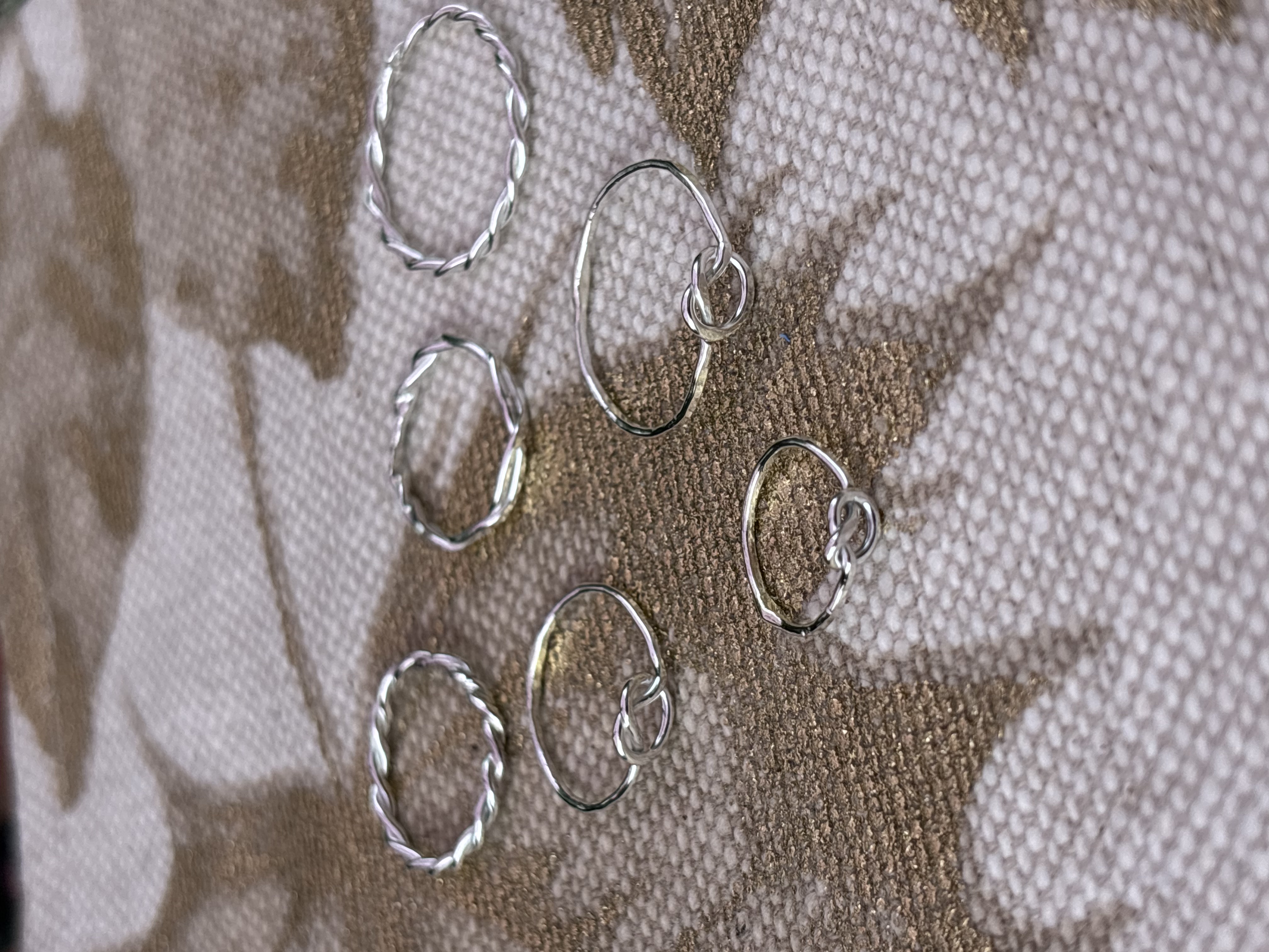 Sterling Silver Love Knot and Twist Rings