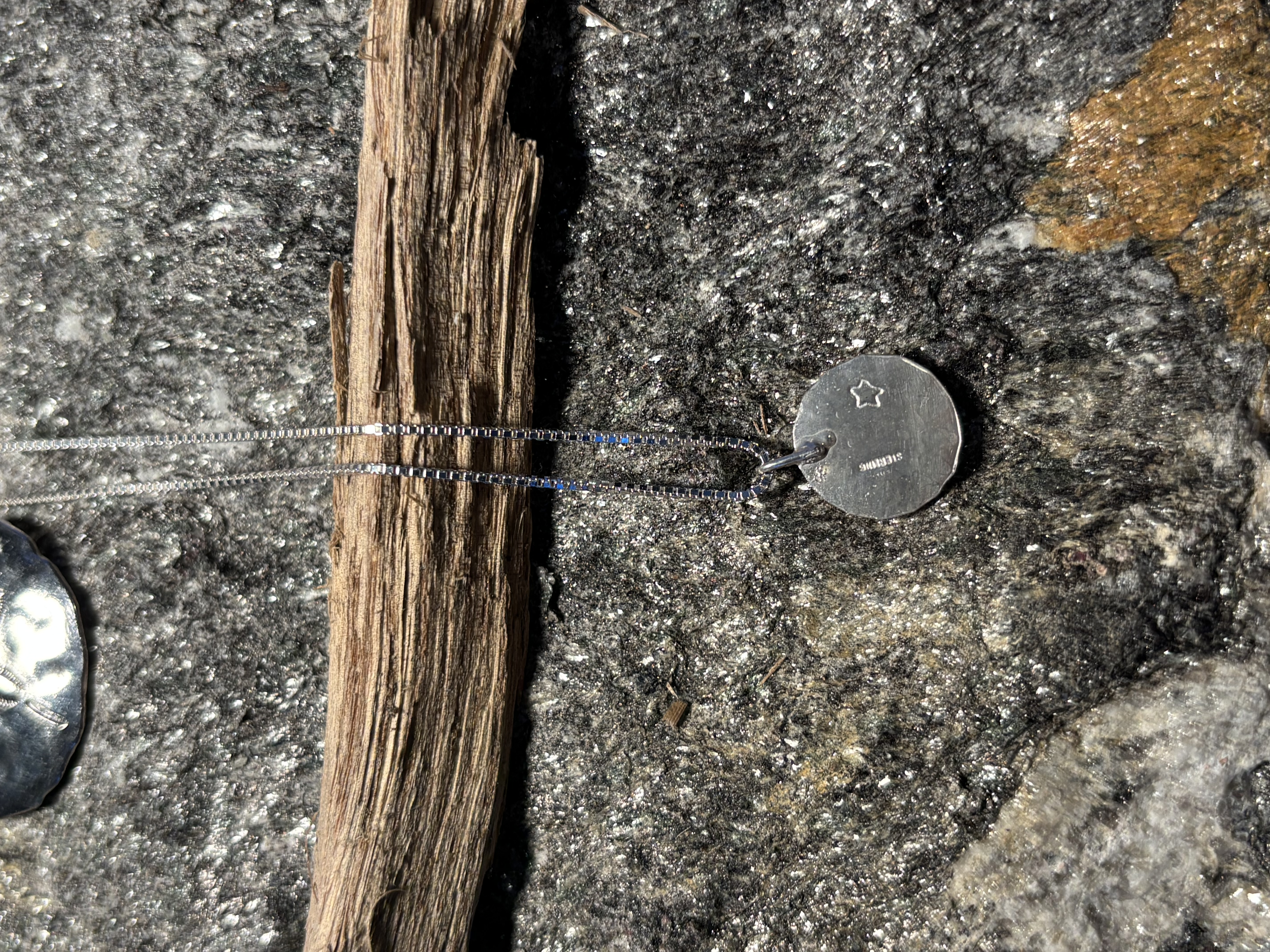 Handmade Sterling Silver and Brass Bullet Slice Pendant