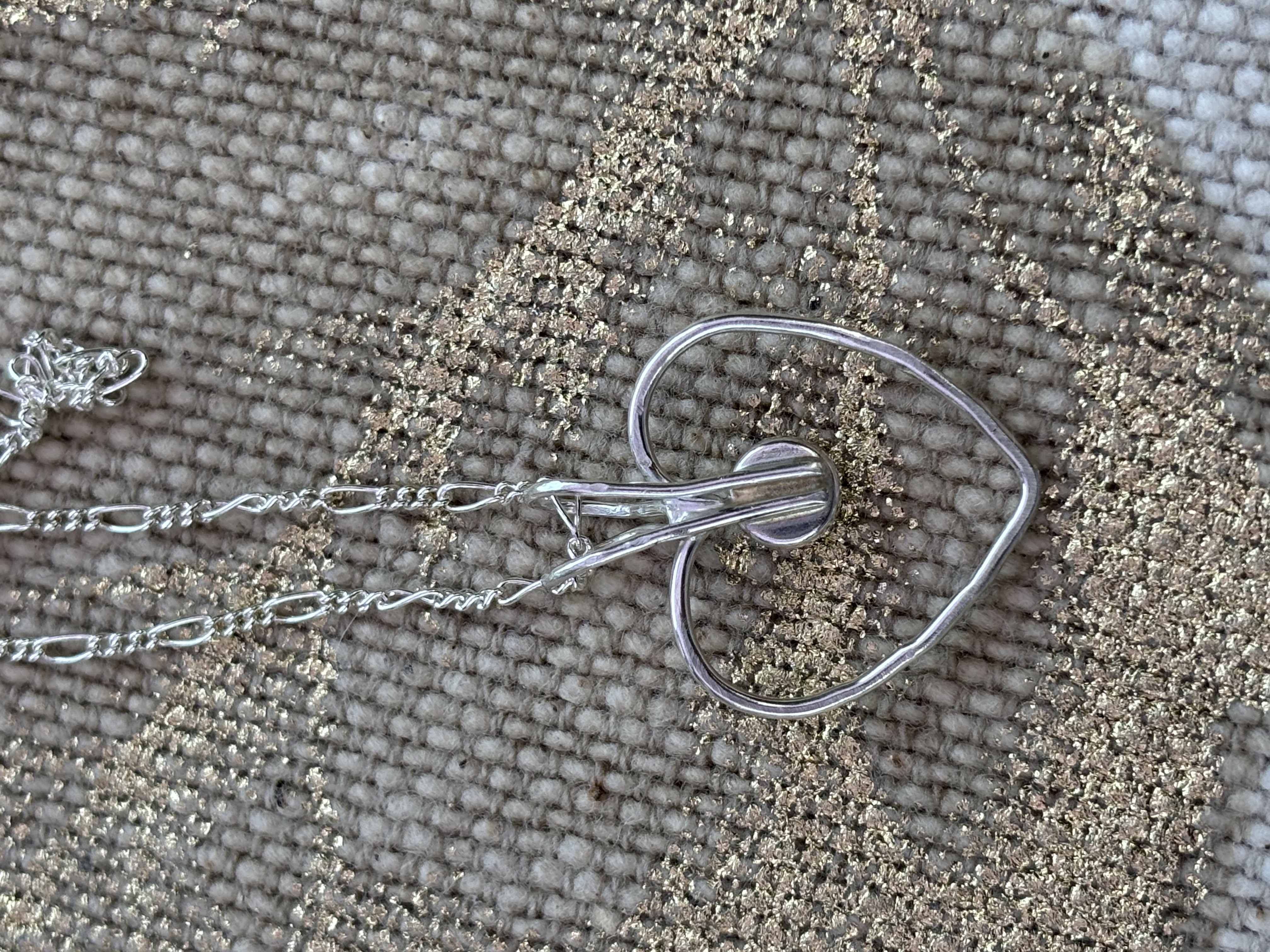 Handmade Sterling Silver and Garnet Heart Pendant