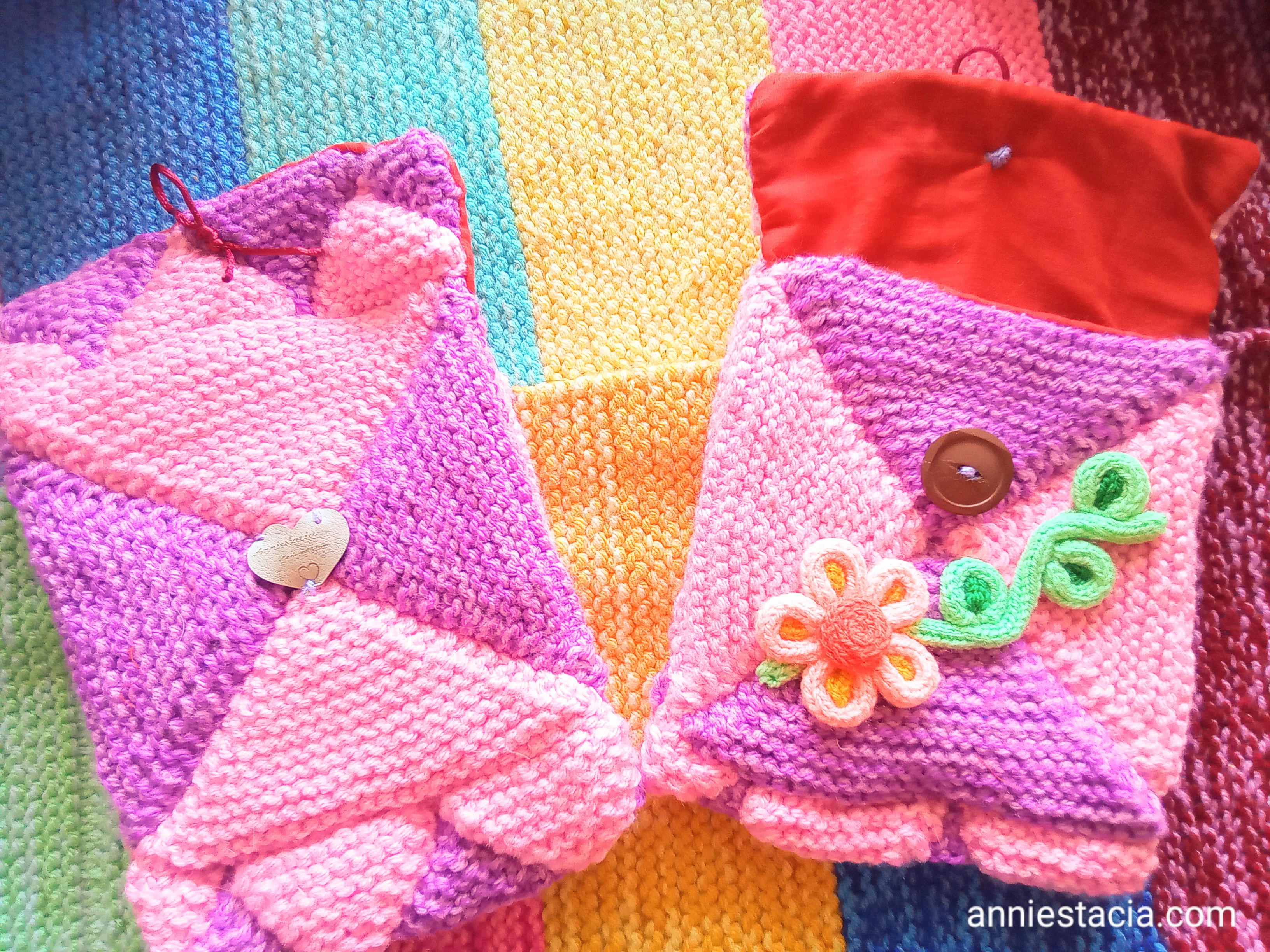 Knitted young ladies bags