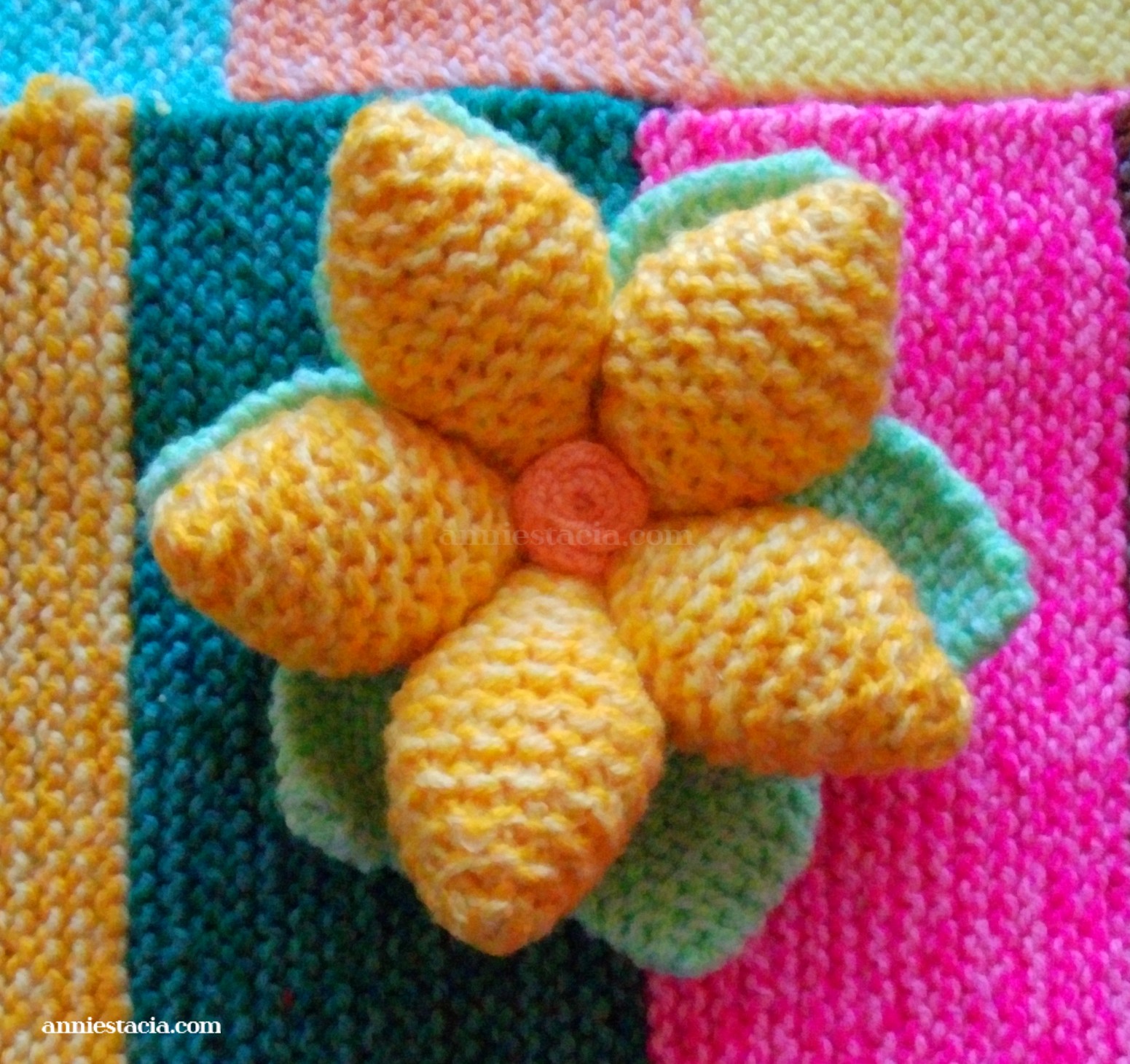 Dark yellow handmade pincushion