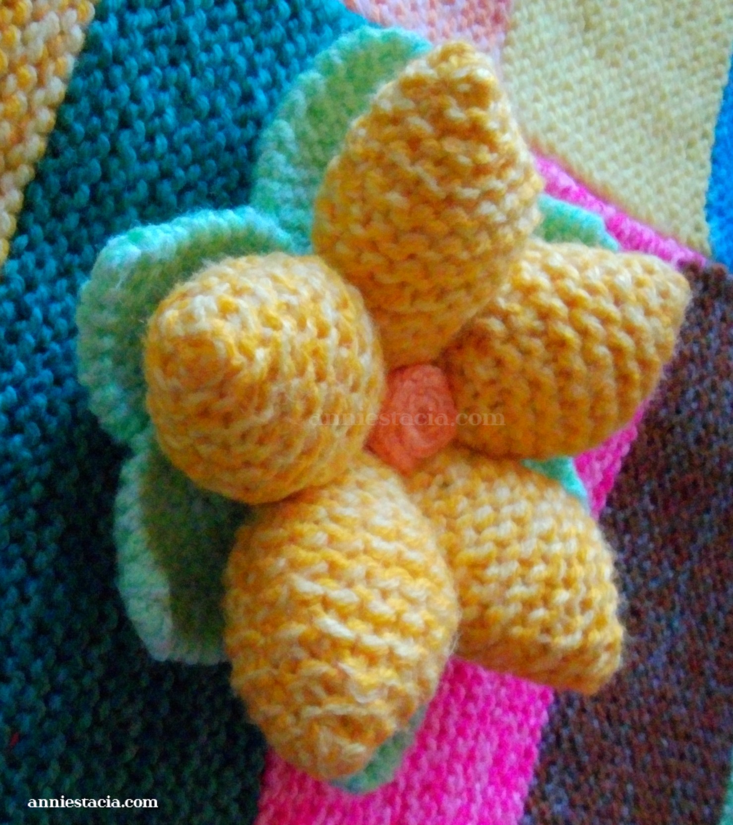 Dark yellow handmade pincushion