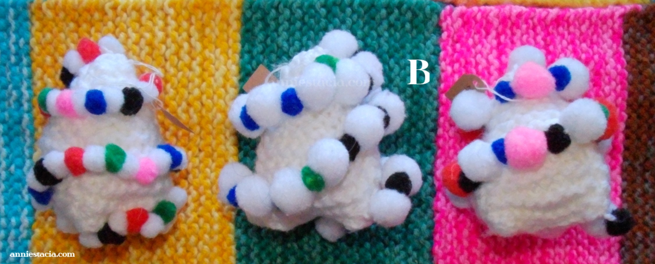 Knitted white Christmas decoration