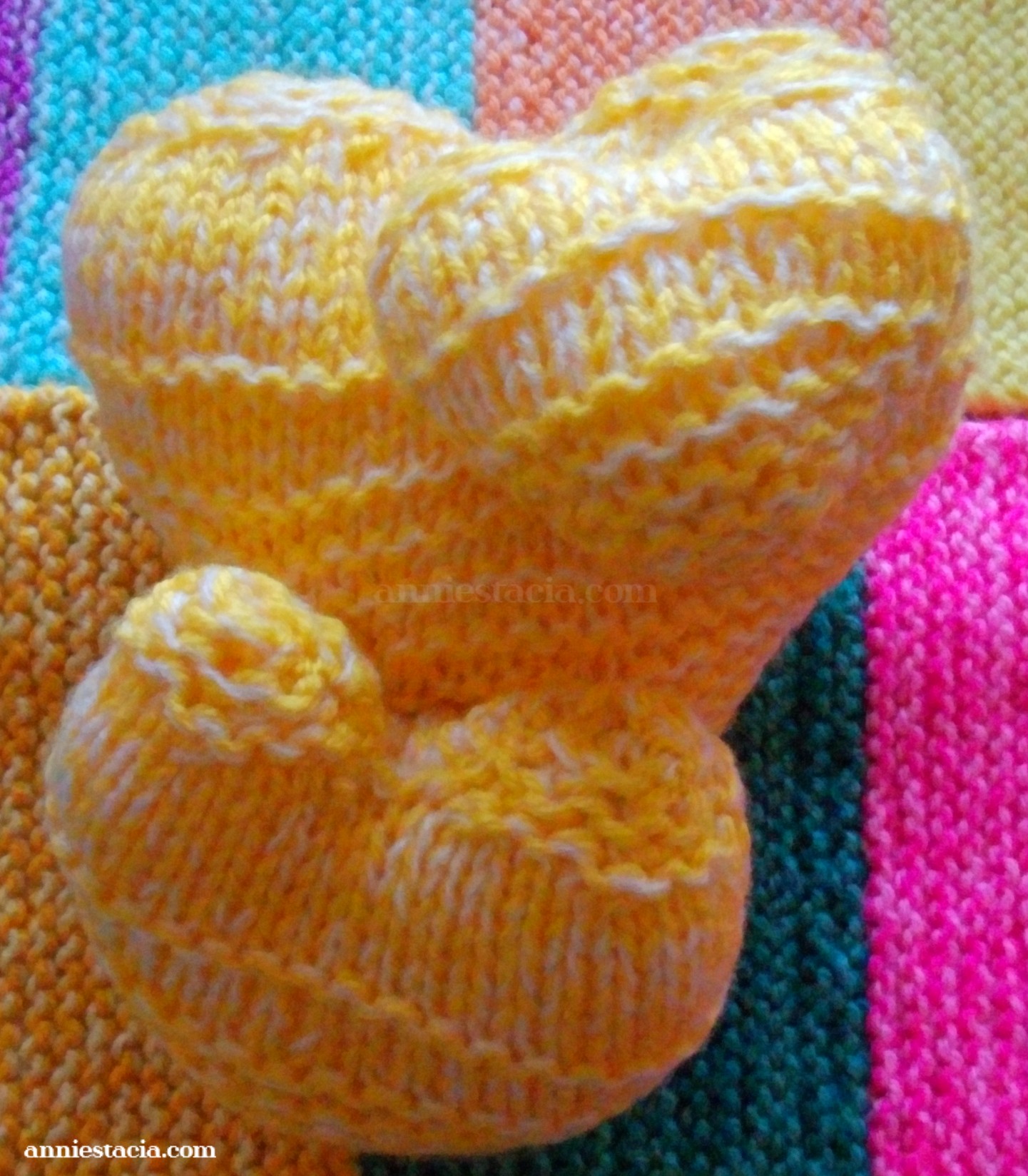 Hand knitted famlie heart