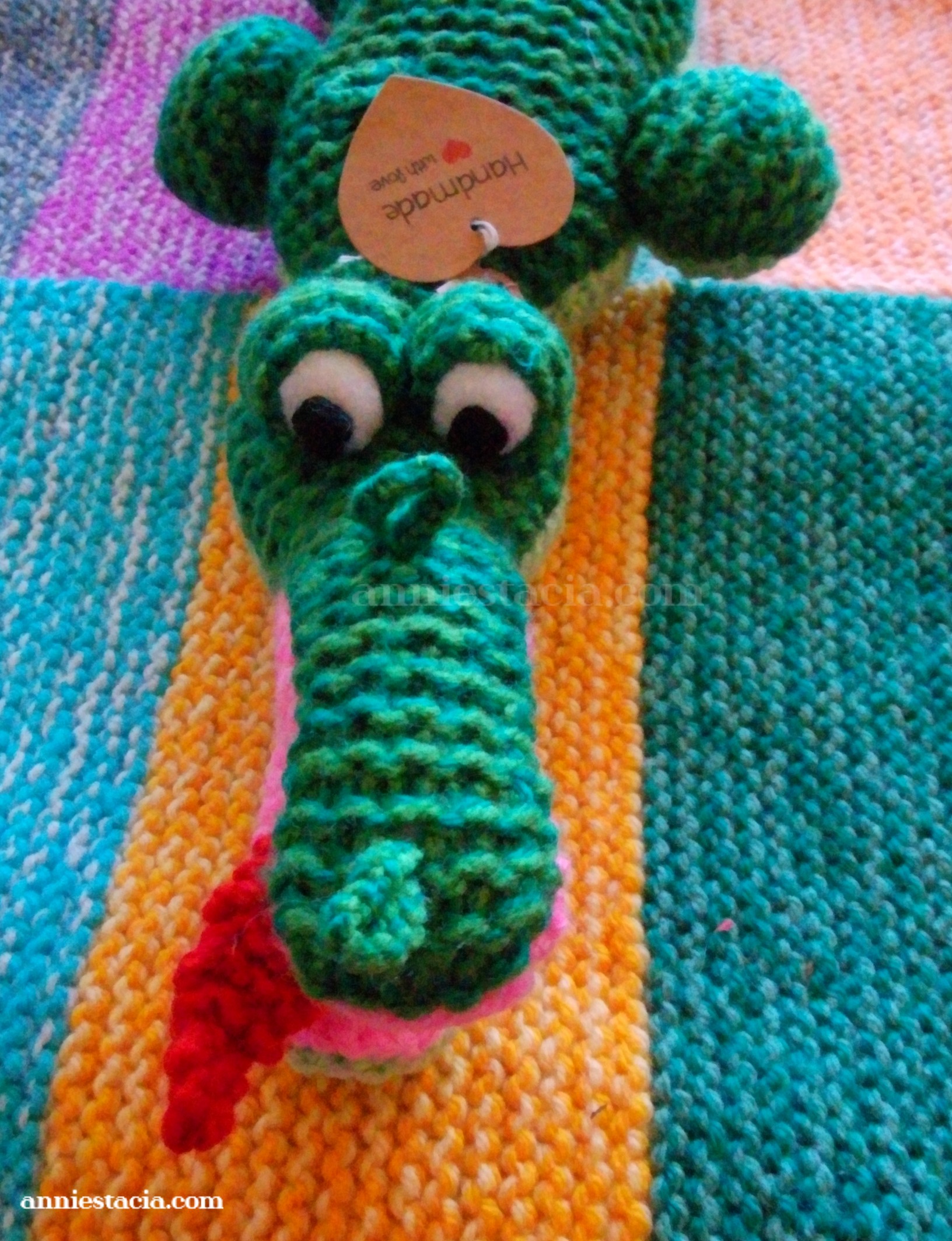 Medium-sized green crocodile