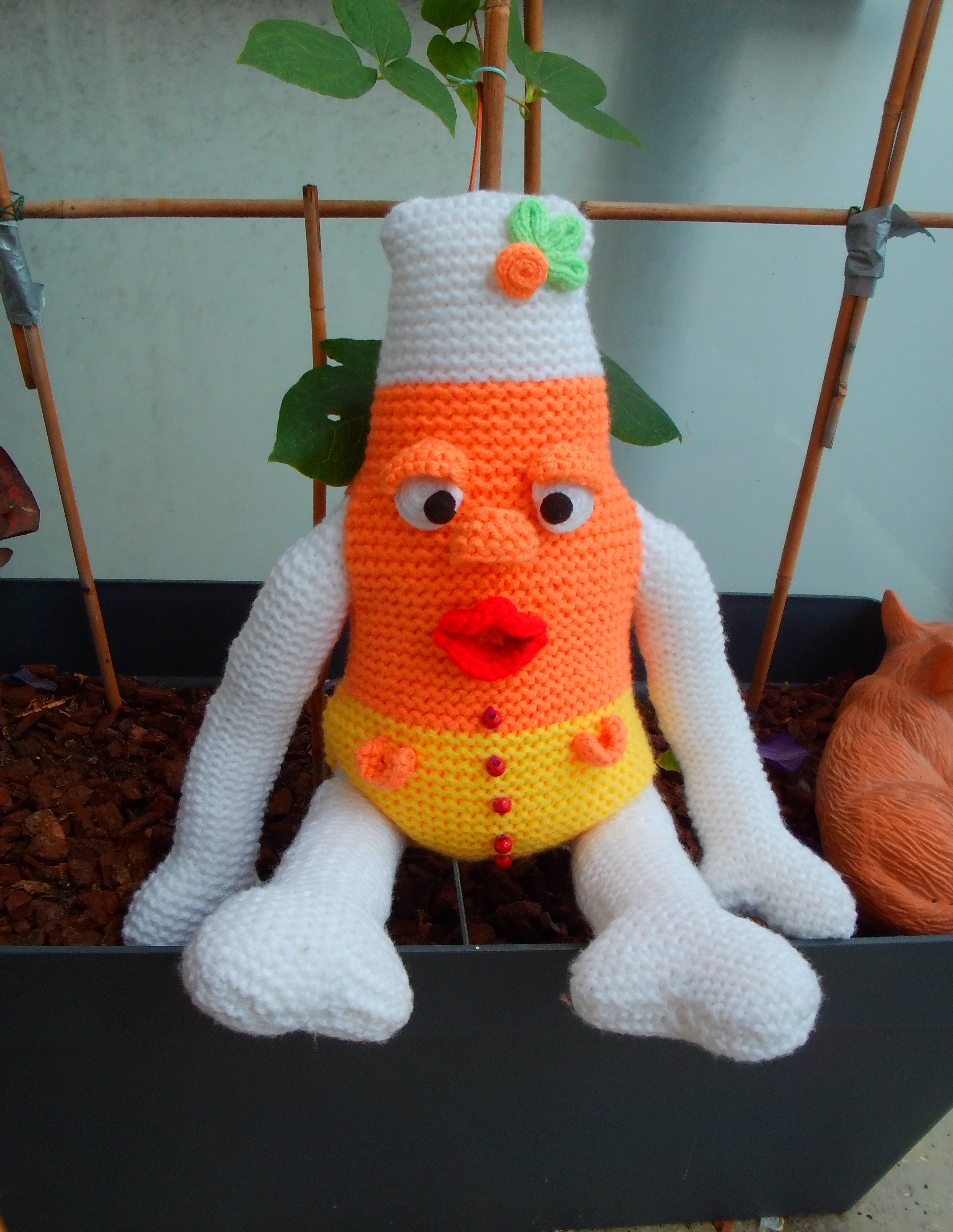 Halloween Hugs: Large Knitted Candy with a Spooky Twist