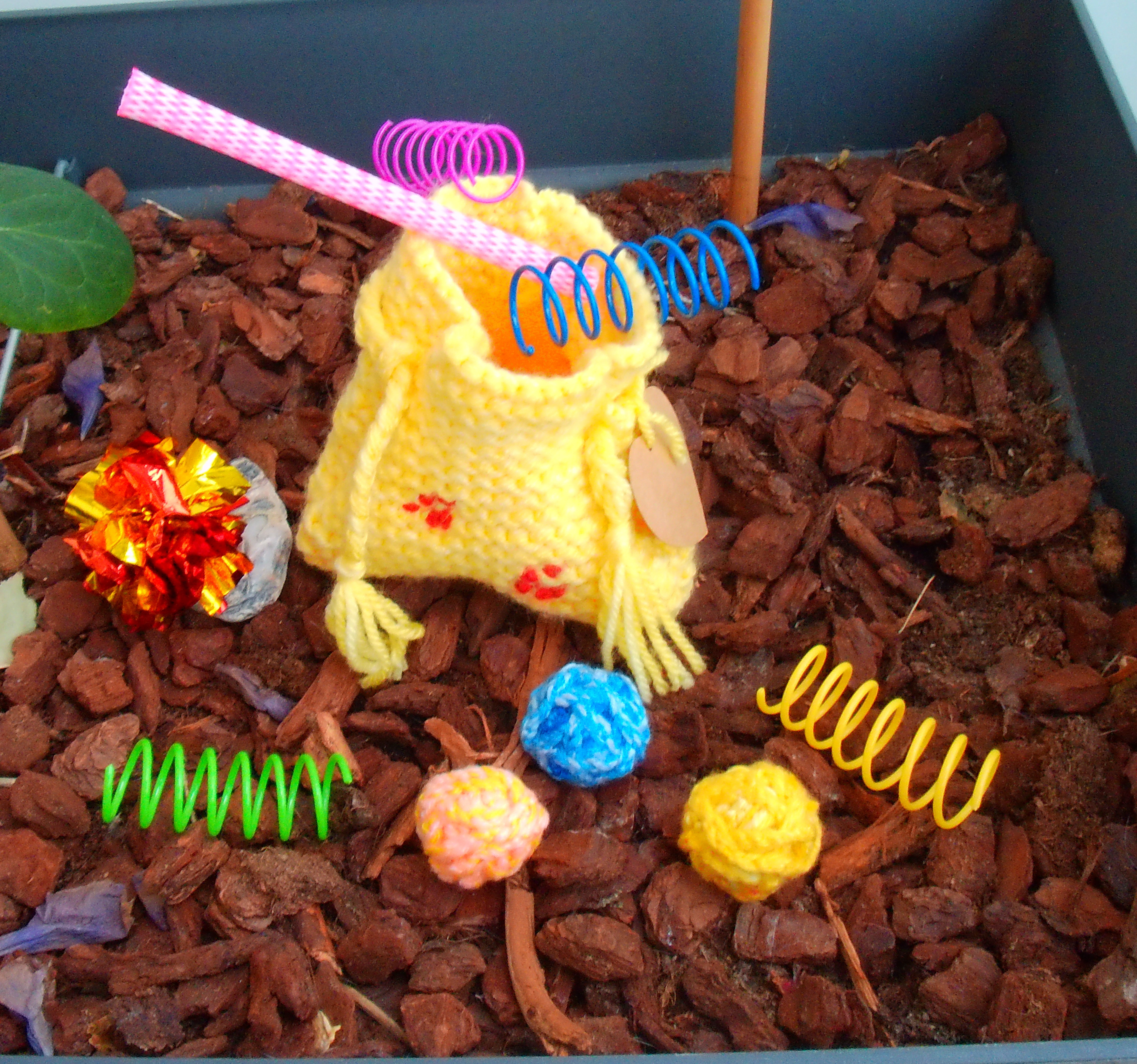Kattenspeeltjes met opbergtzak