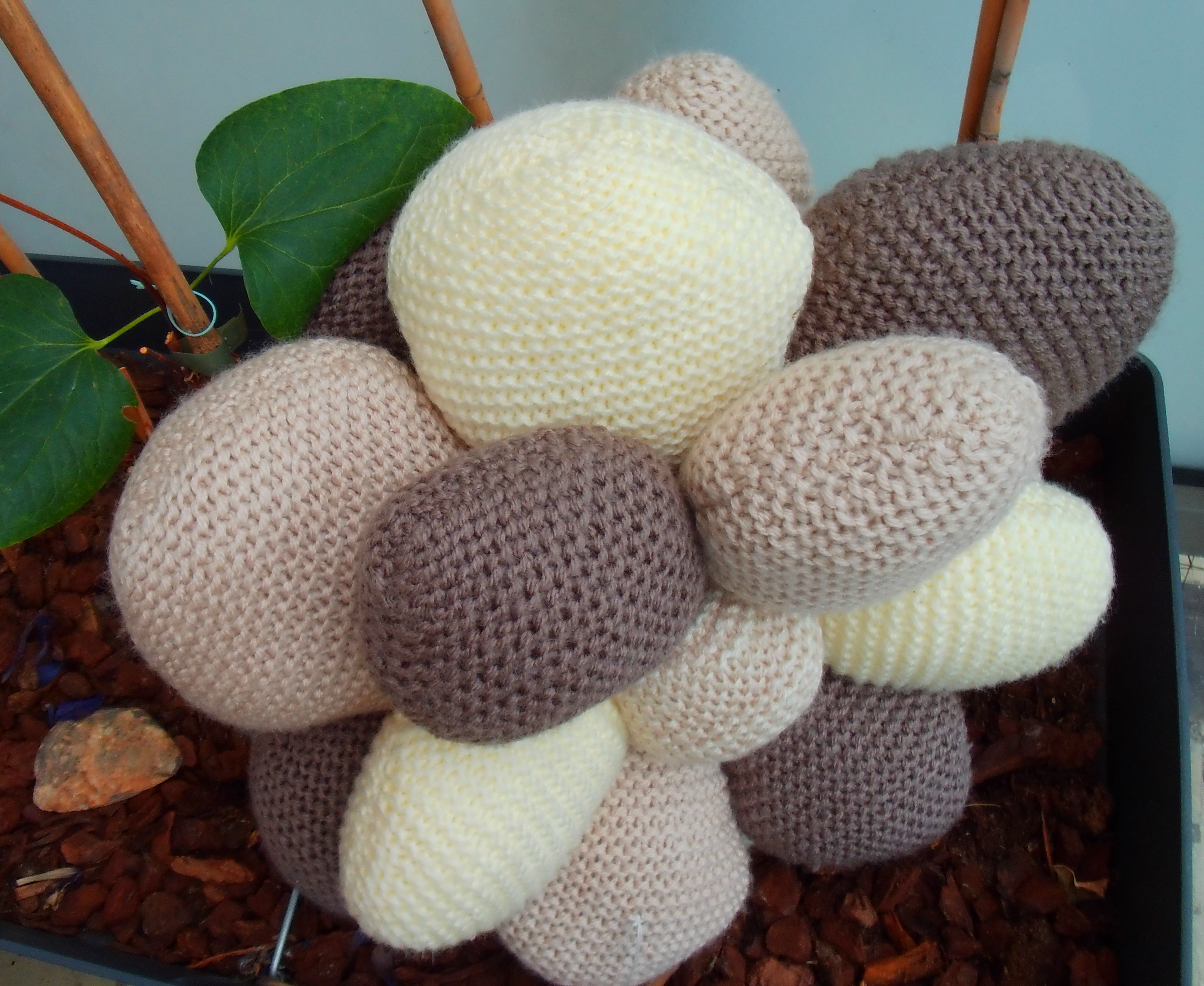 beige, brown tinted decorative pillow