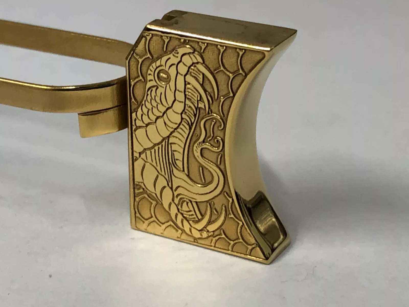 New laser engraved 1911 24k Gold Plated Mirror Polished Long Pad Snake #3