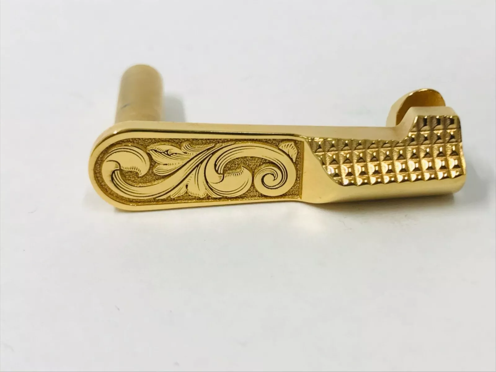 1911 Slide Stop 45 acp Deep Engraved  24k gold plated