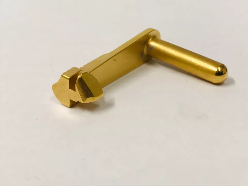 1911 Slide Stop 45 acp Deep Engraved  24k gold plated