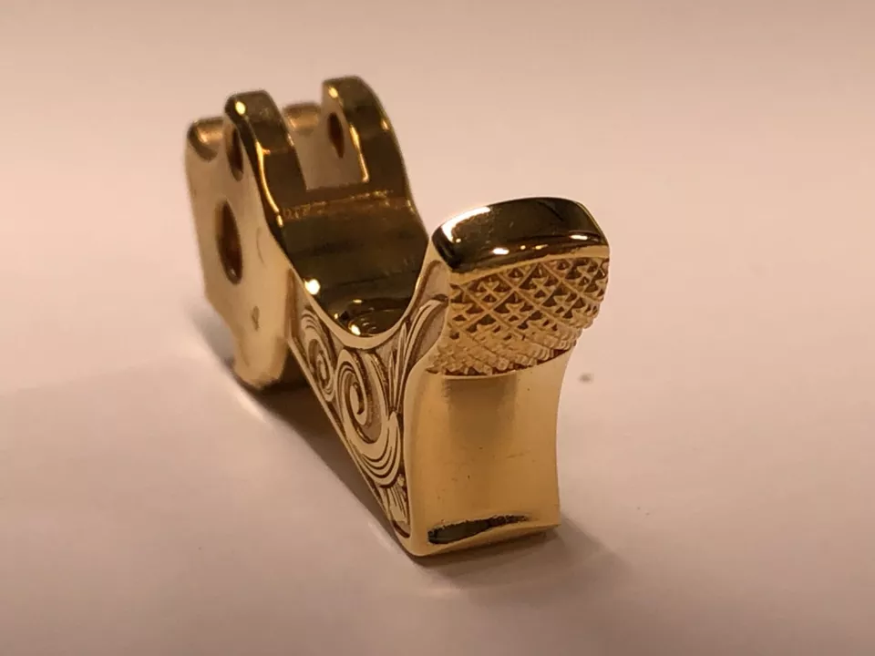 1911  gi style hammer deep laser engraved  24k gold plated
