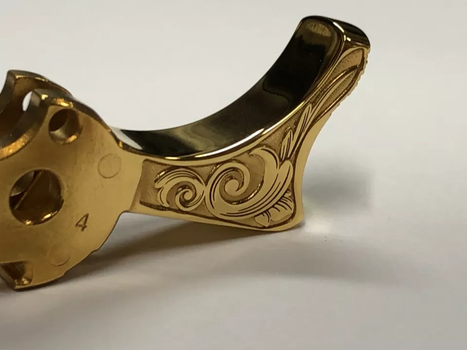 1911  gi style hammer deep laser engraved  24k gold plated