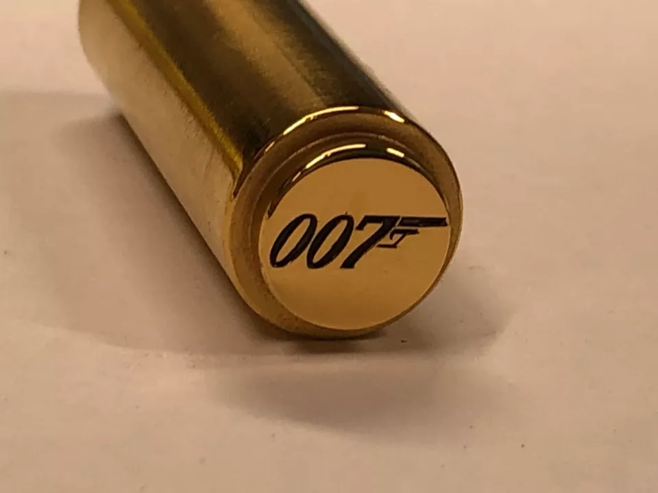 1911 End Cap Gov Stainless 24k gold plated deep engraved 007