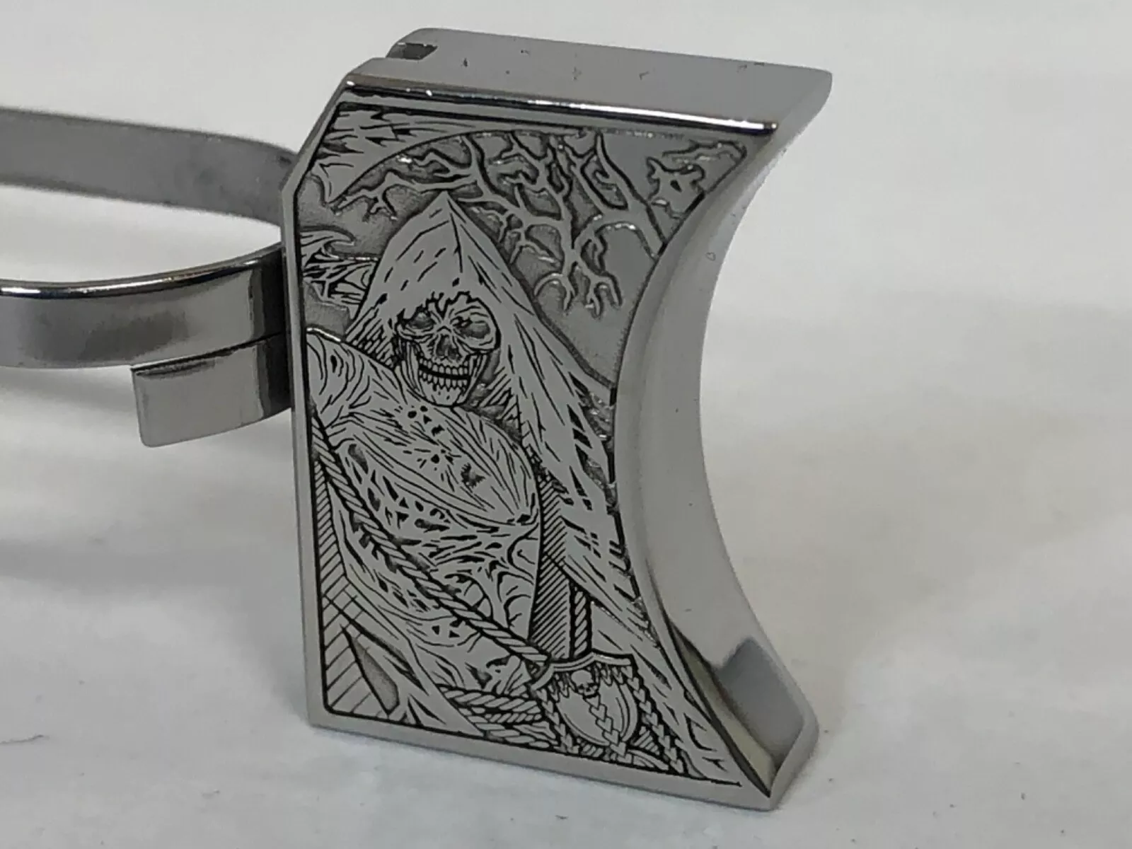 New laser engraved 1911 Mirror Polished Long Pad Santa Muerte #1