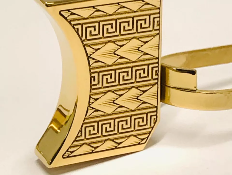 New laser engraved 1911 24k Gold Plated Mirror Polished Long Pad Aztec calendar