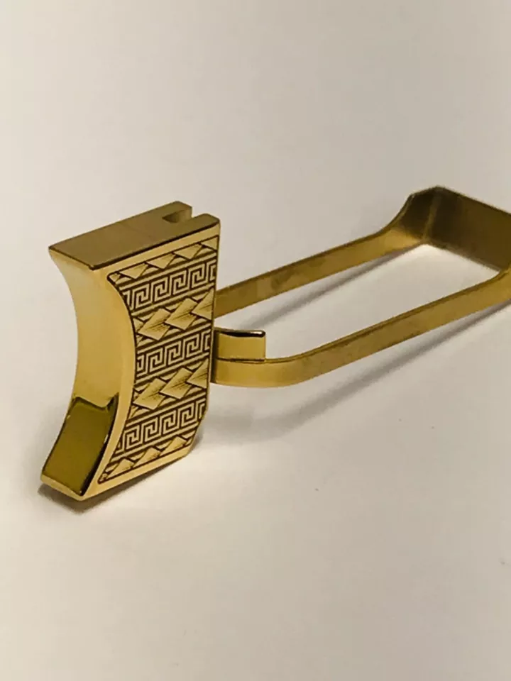 New laser engraved 1911 24k Gold Plated Mirror Polished Long Pad Aztec calendar