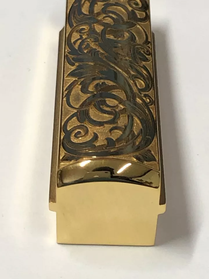 24k gold plated deep laser engraved 1911 mainspring housing