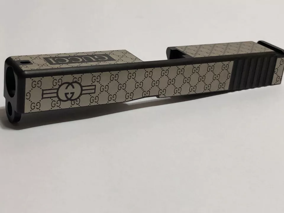 Custom Laser etched Glock 19 Slide Gen3 g19 Gucci black nitrite