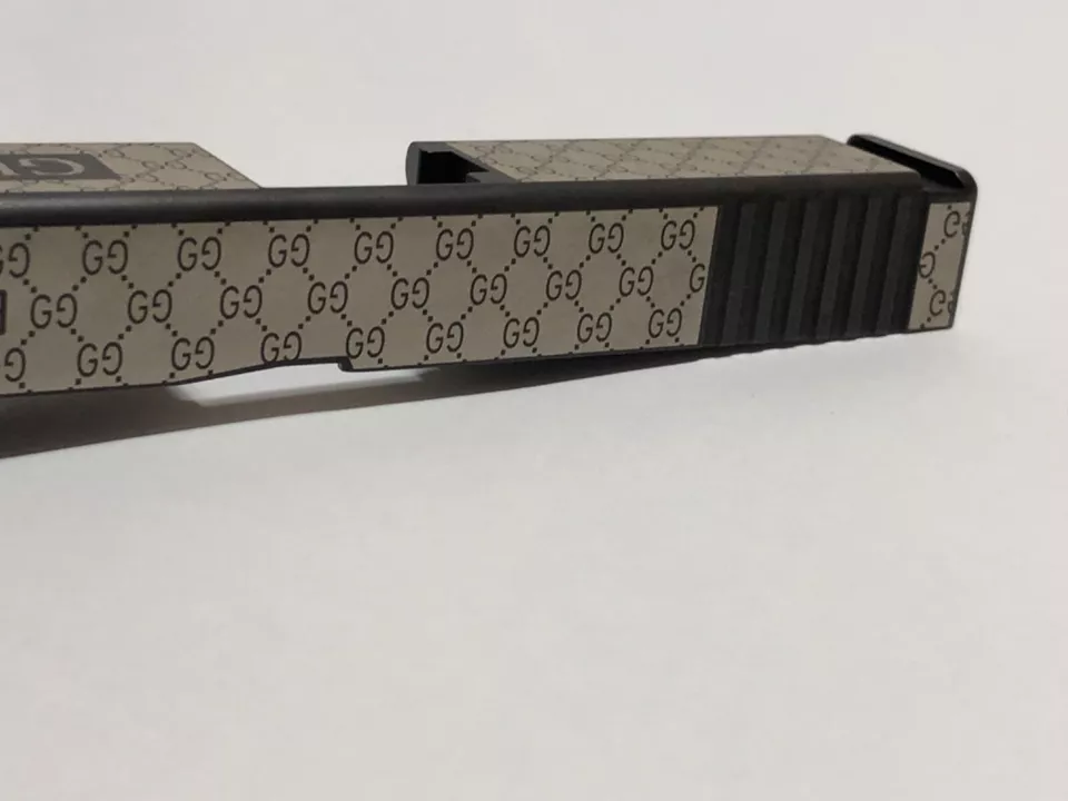 Custom Laser etched Glock 19 Slide Gen3 g19 Gucci black nitrite