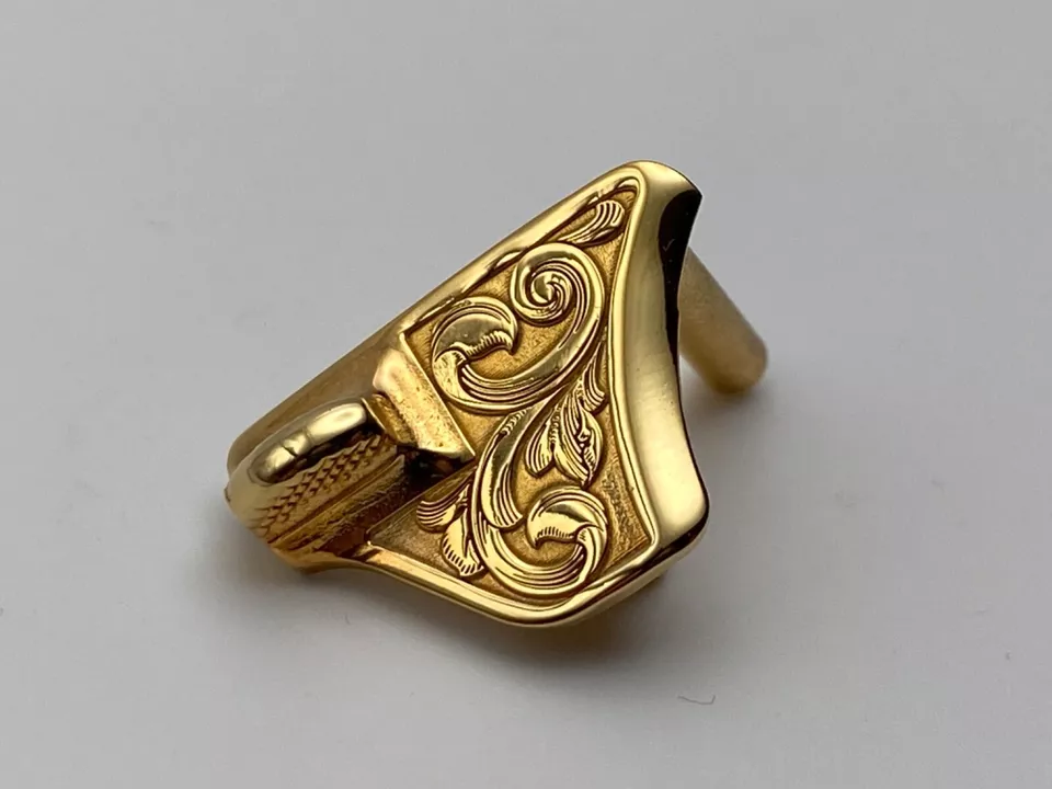 1911 laser engraved Thumb Safety 24k gold plated