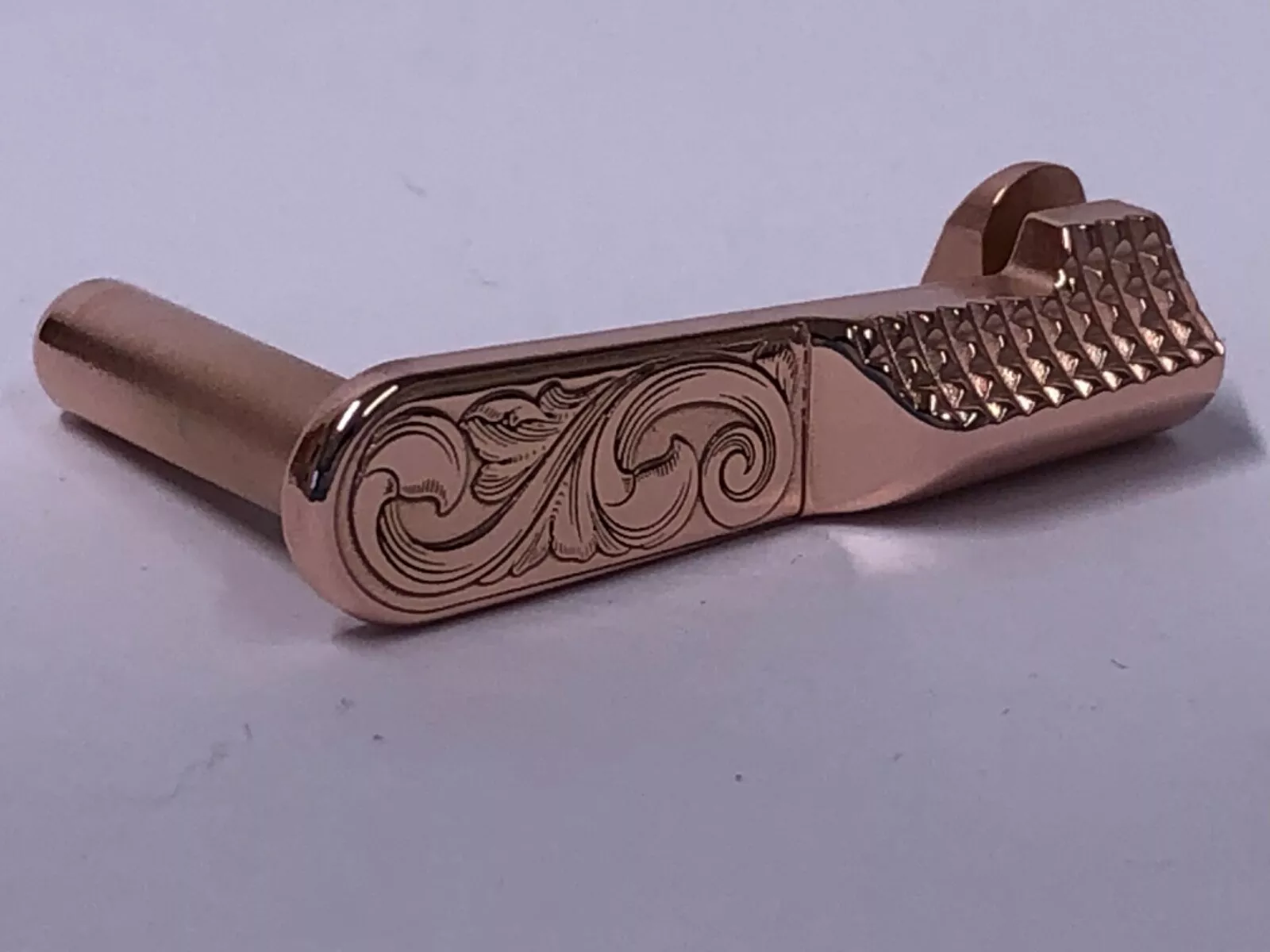 1911 Slide Stop 45 acp Deep Engraved rose gold plated