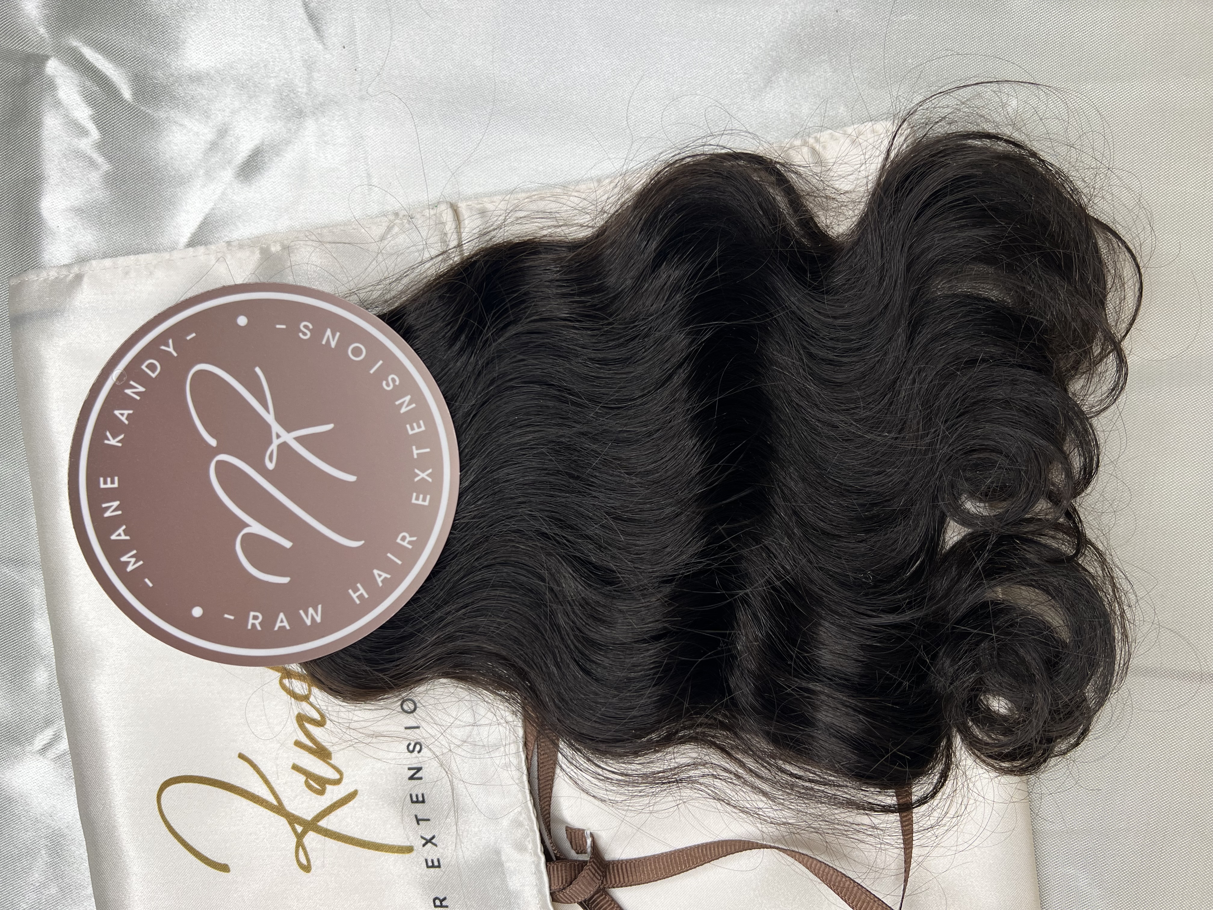Very Wavy Raw Indian Hair Extensions- Natural Brown - 12 inch