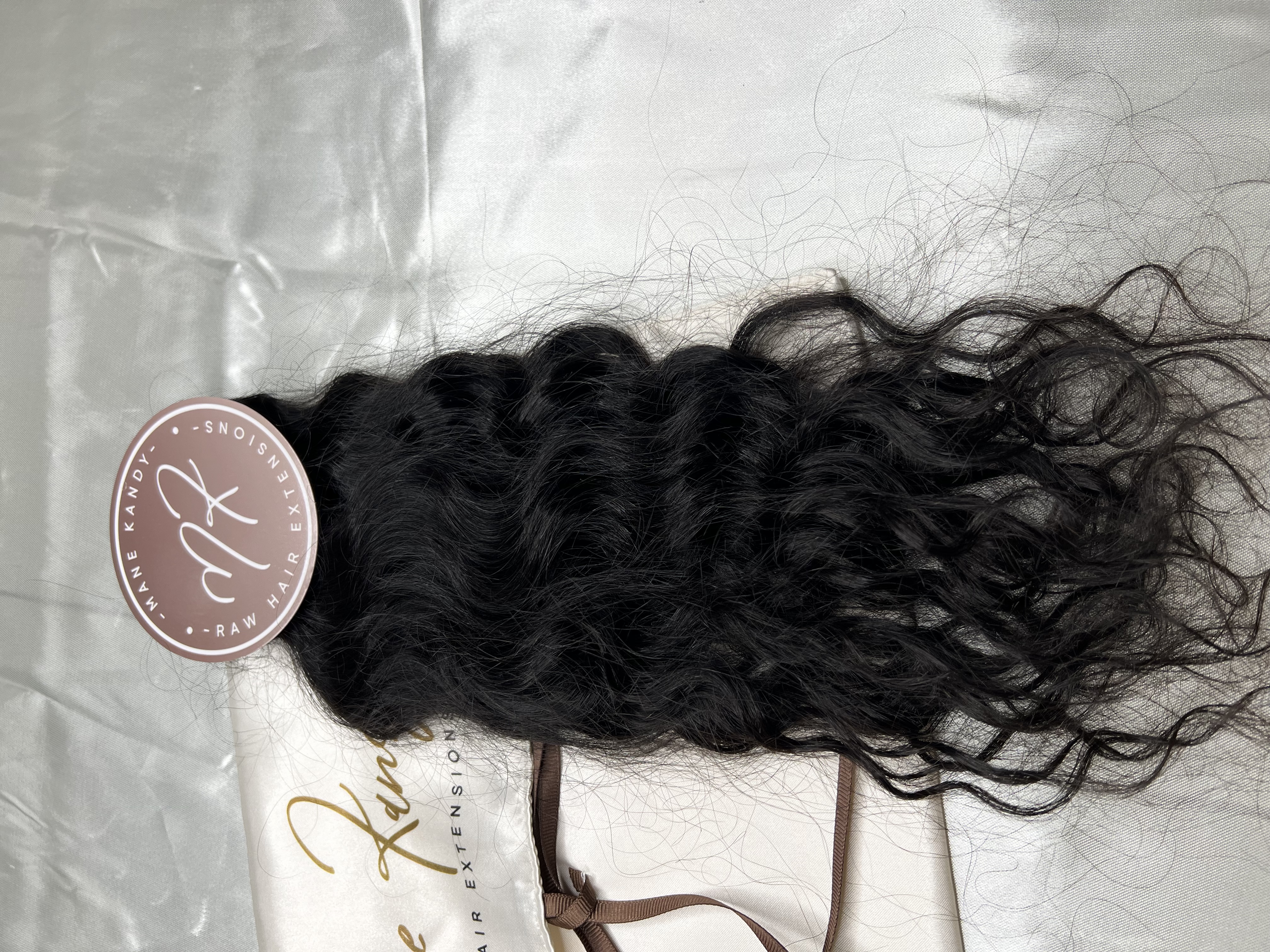 Coarse Curly Raw Indian Hair Extensions- 16 inch