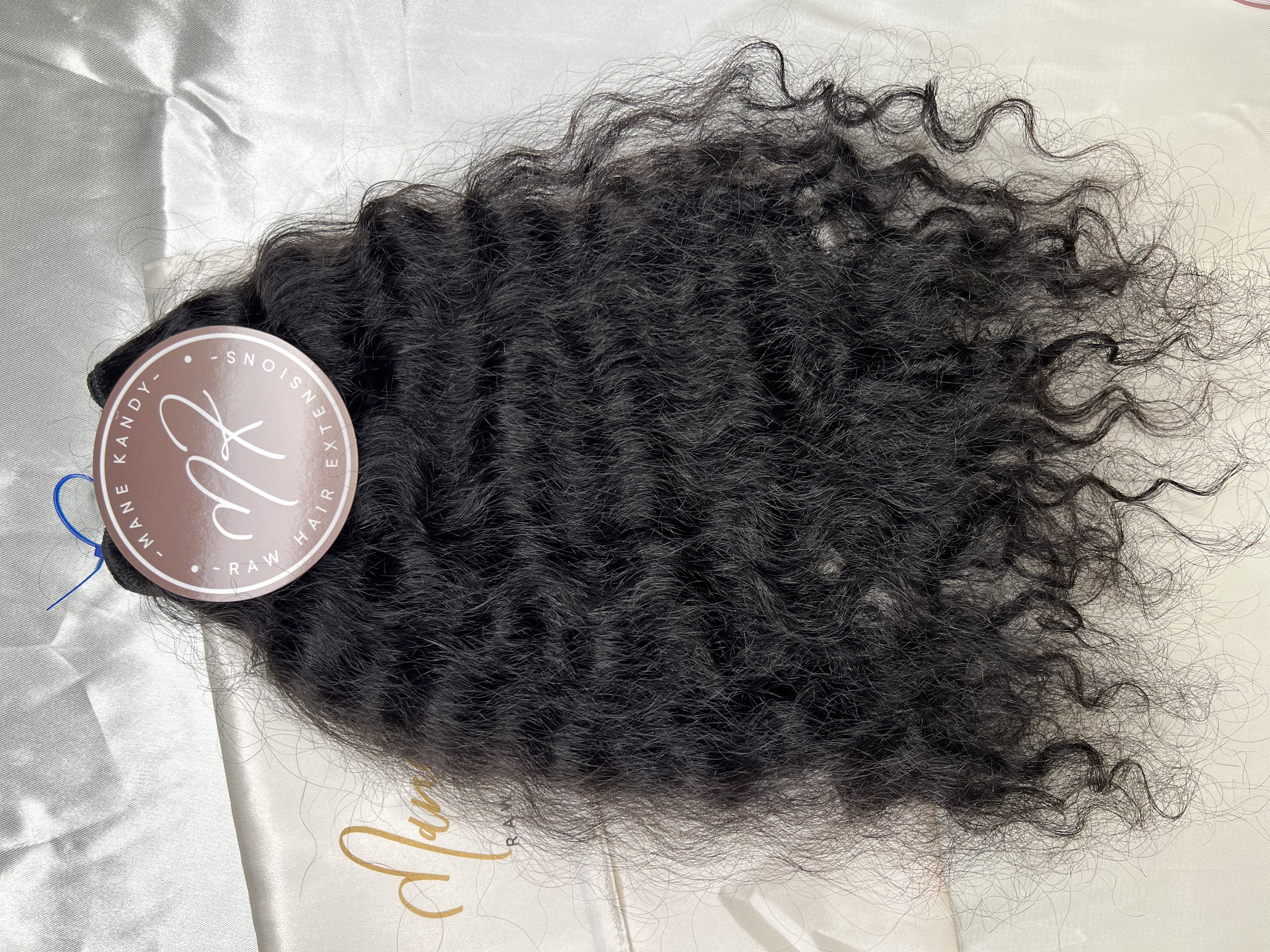 Coarse Curly Raw Indian Hair Extensions- 18 inch