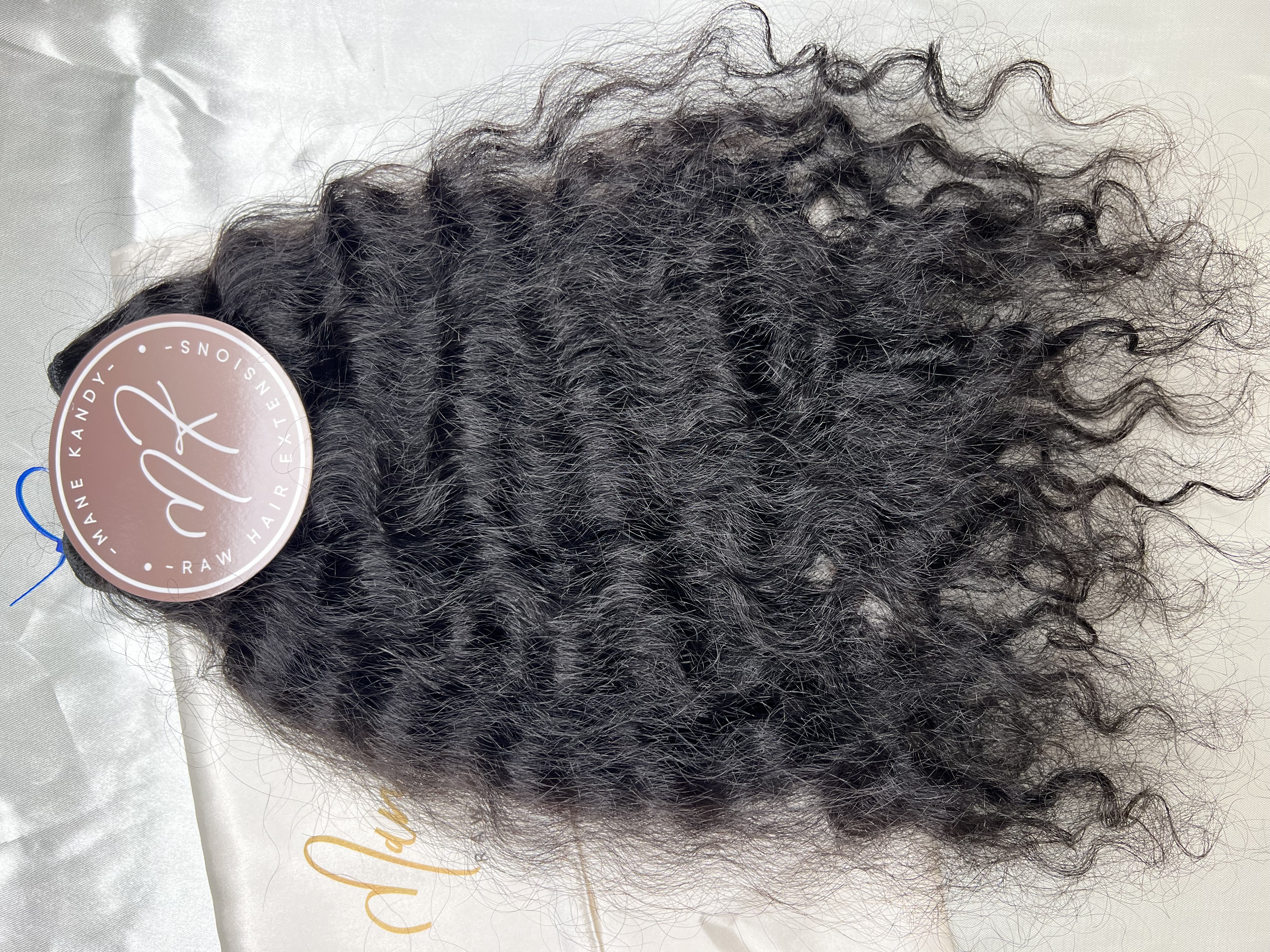 Coarse Curly Raw Indian Hair Extensions- 18 inch