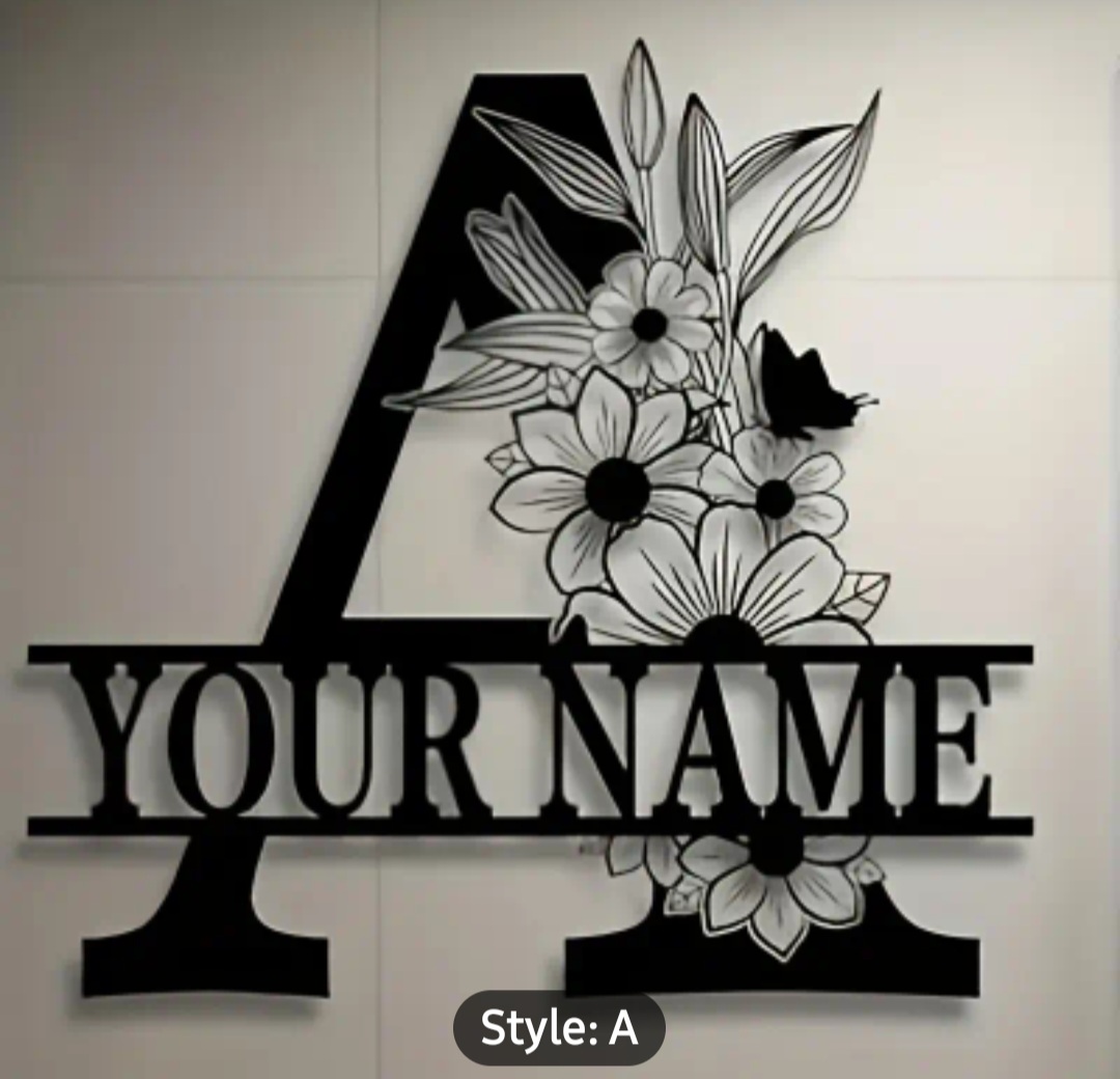 Custom Metal Graphic Wall Art alphabets / Alphabet mural art graphique en métal personnalisé