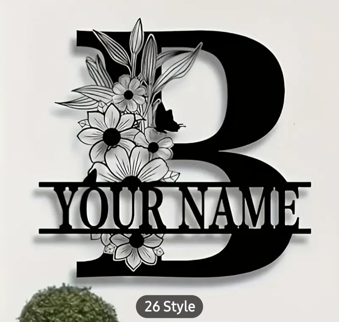 Custom Metal Graphic Wall Art alphabets / Alphabet mural art graphique en métal personnalisé