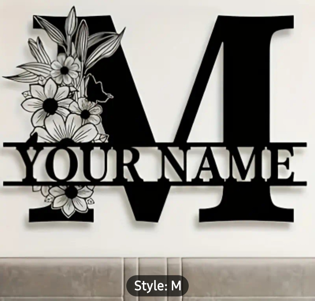 Custom Metal Graphic Wall Art alphabets / Alphabet mural art graphique en métal personnalisé