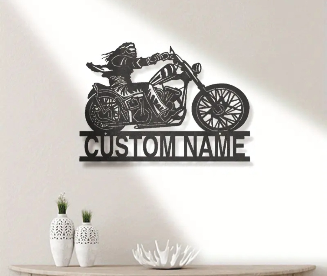 Custom Metal Graphic Wall Art chopper / chopper mural art graphique en métal personnalisé