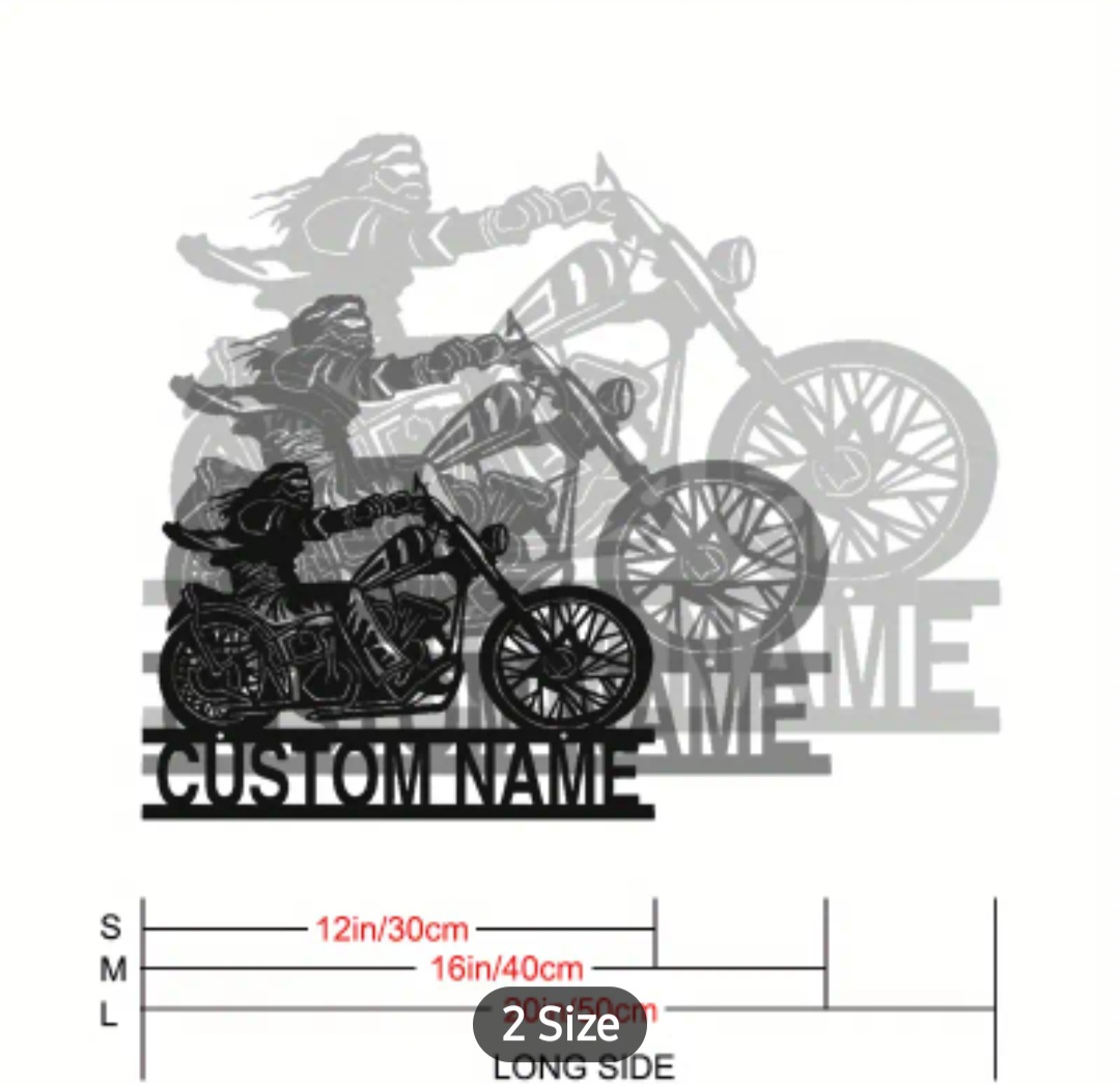 Custom Metal Graphic Wall Art chopper / chopper mural art graphique en métal personnalisé