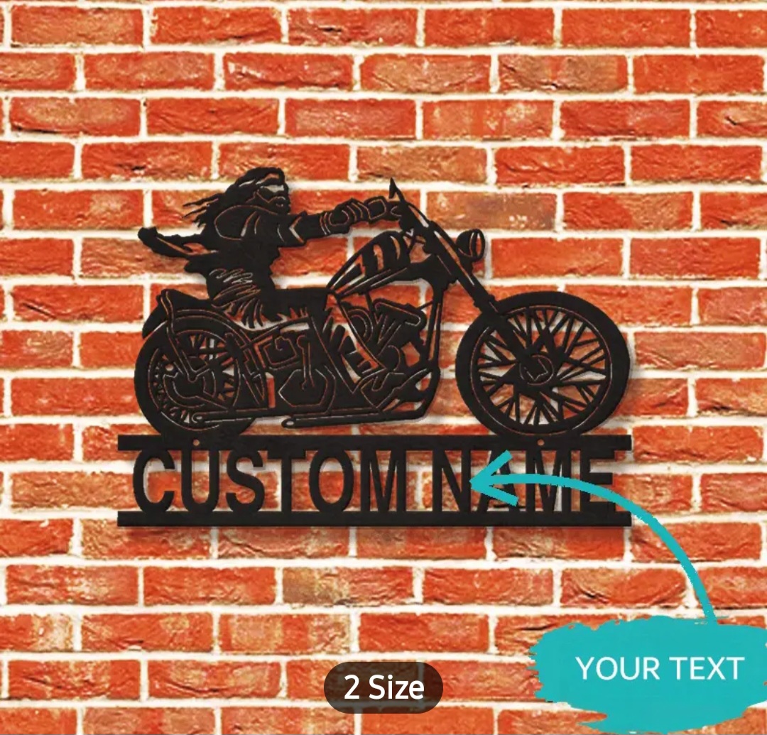 Custom Metal Graphic Wall Art chopper / chopper mural art graphique en métal personnalisé
